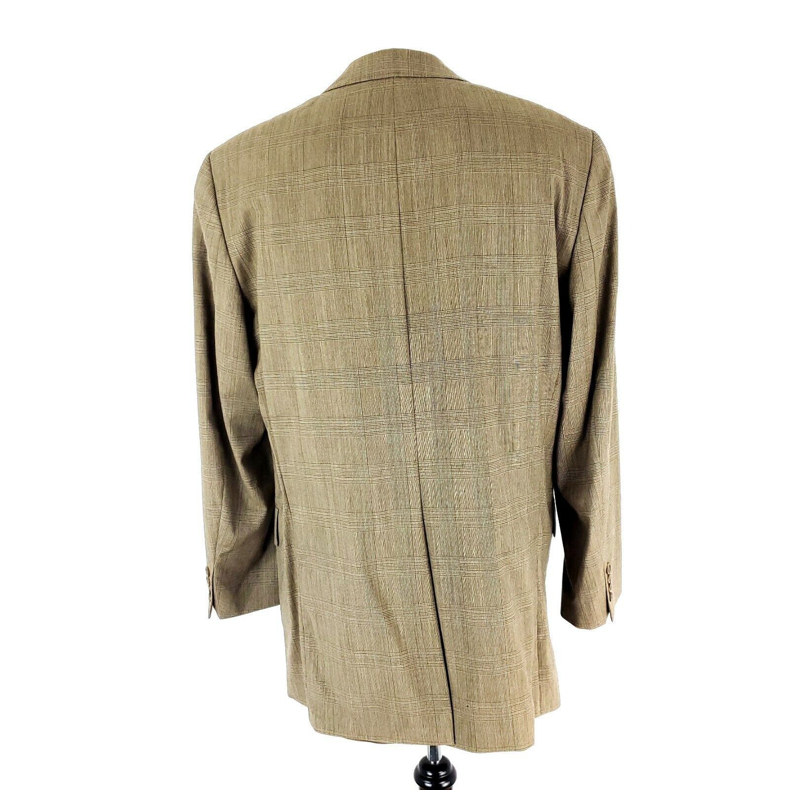 Ralph Lauren Chaps Ralph Lauren Wool 2 Button Blazer 42L Brown Glen Plaid Size 42L - 6 Thumbnail