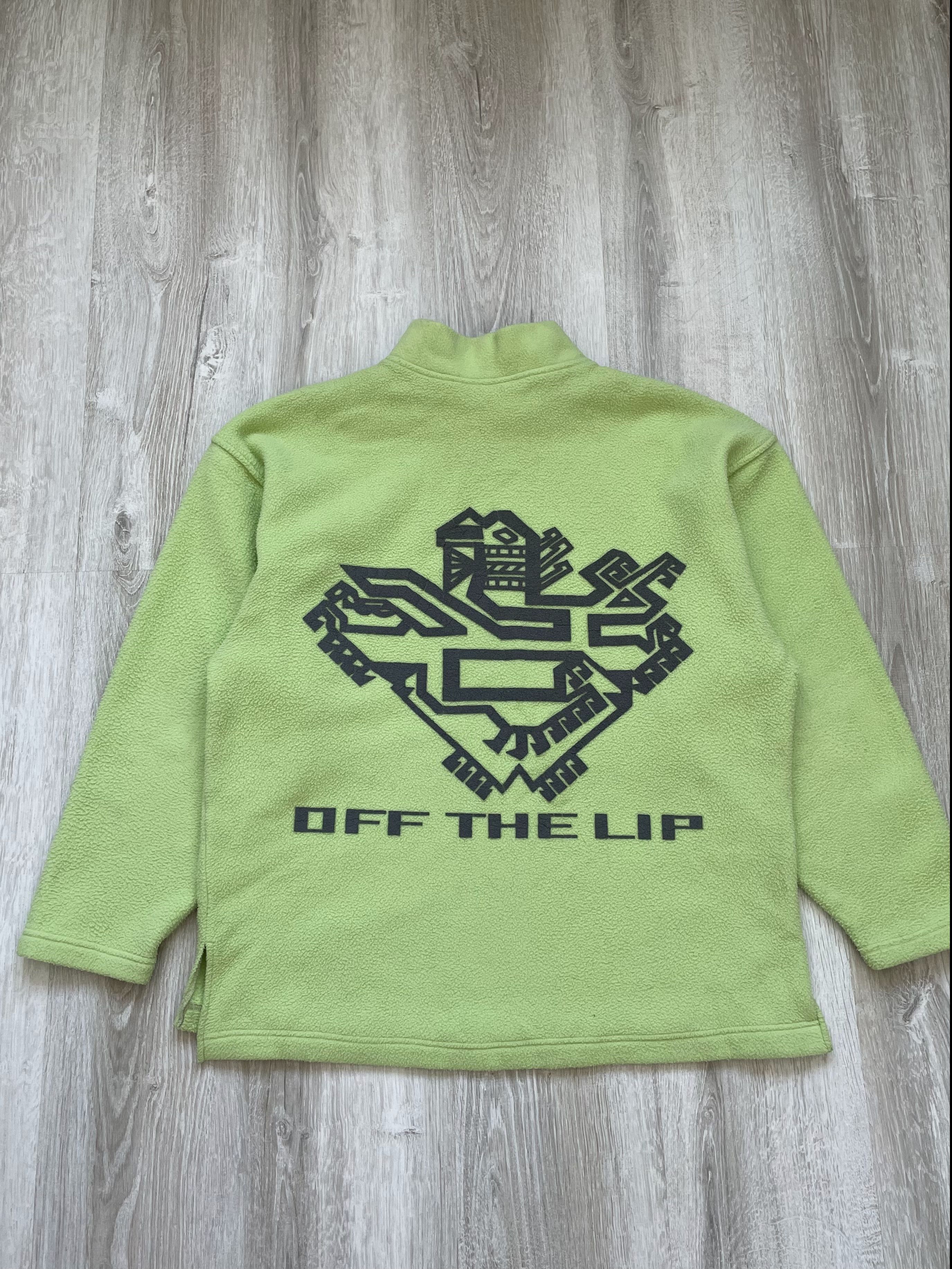 Vintage Vintage 90s OFF THE LIP Aztec style Crazy Fleece Size US L / EU 52-54 / 3 - 1 Thumbnail