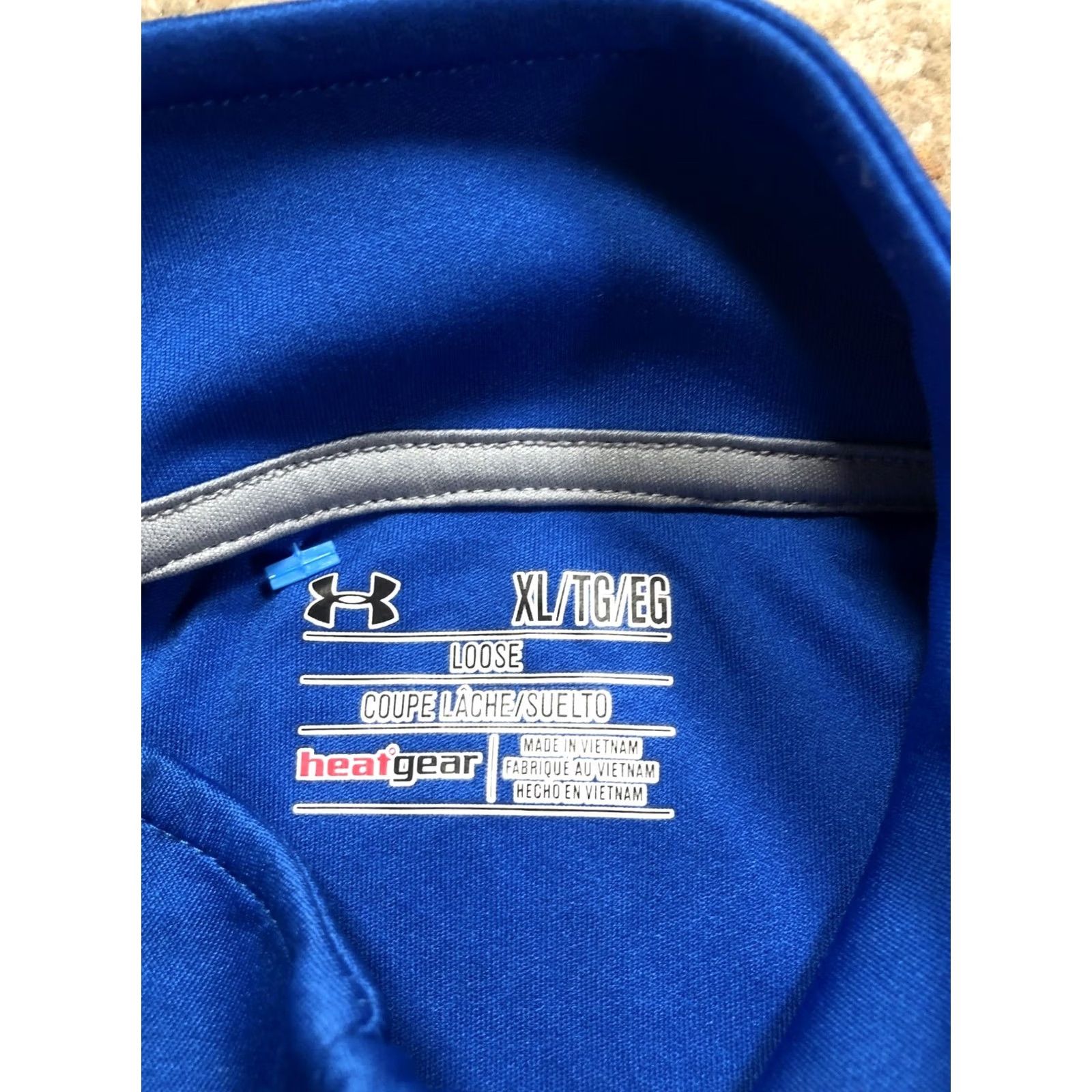 Under Armour Under Armour Shirt Mens XL Blue HeatGear Quarter Zip Long Sleeve Pullover Loose Size US XL / EU 56 / 4 - 7 Thumbnail