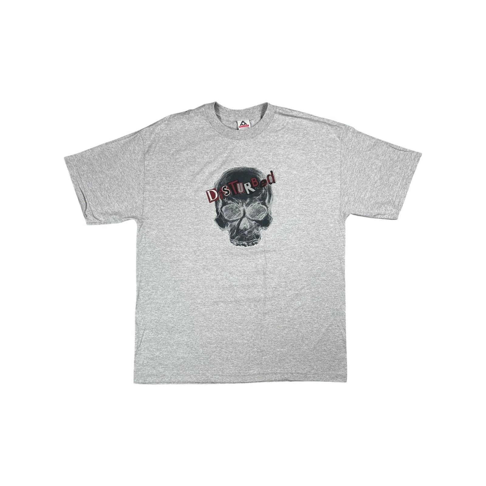 Band Tees × Vintage Vintage Y2K Disturbed skull band tee (XL) Size US XL / EU 56 / 4 - 1 Thumbnail