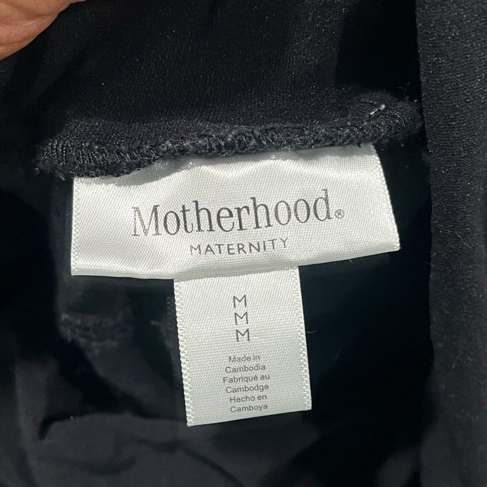 Vintage Motherhood Maternity Cotton Black Shorts Size M Size 27" / US 4 / IT 40 - 4 Thumbnail