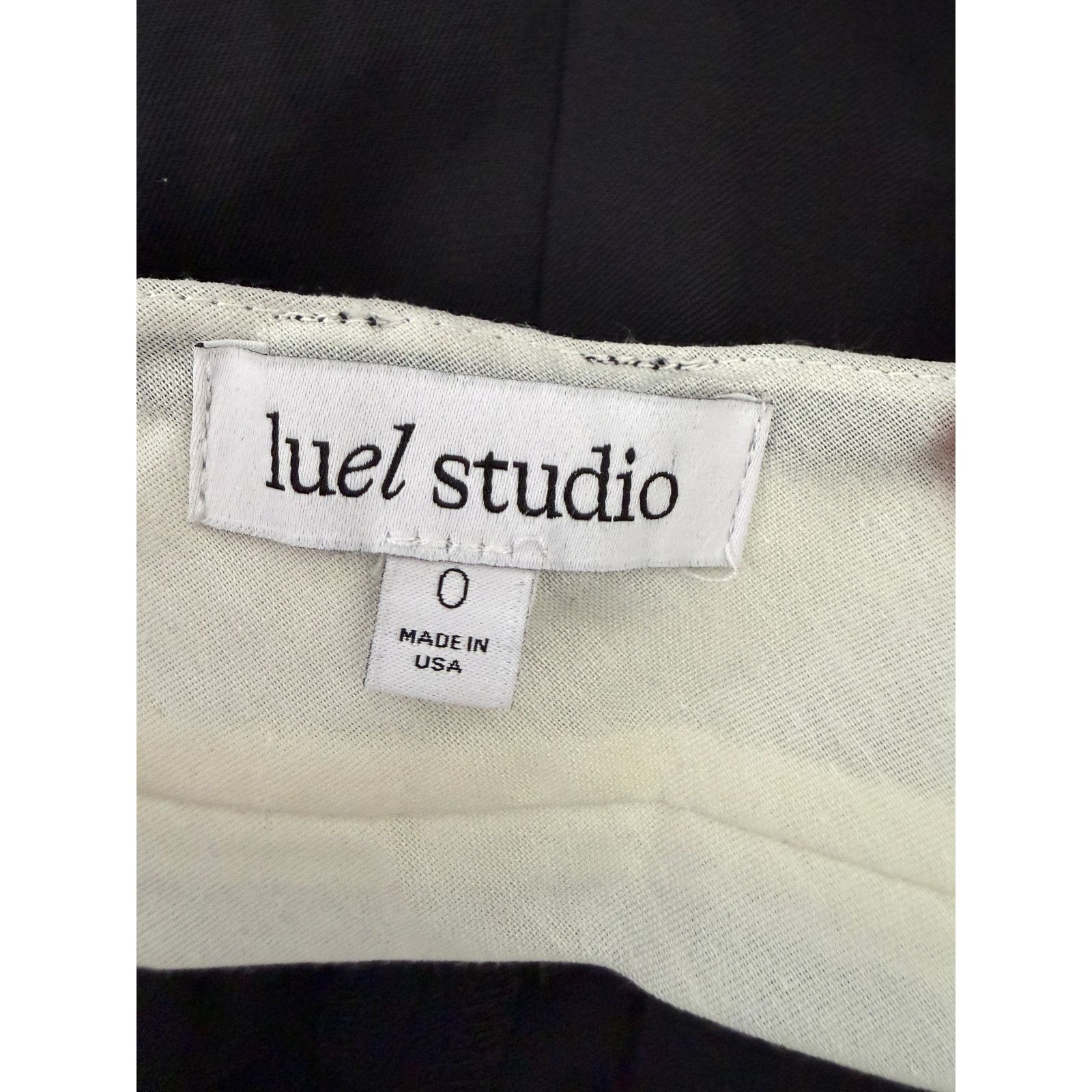 Other Luel Studio Black High Waist Pleated Wide Leg Pants Wool 0 Size 25" / US 0 / IT 36 - 5 Thumbnail