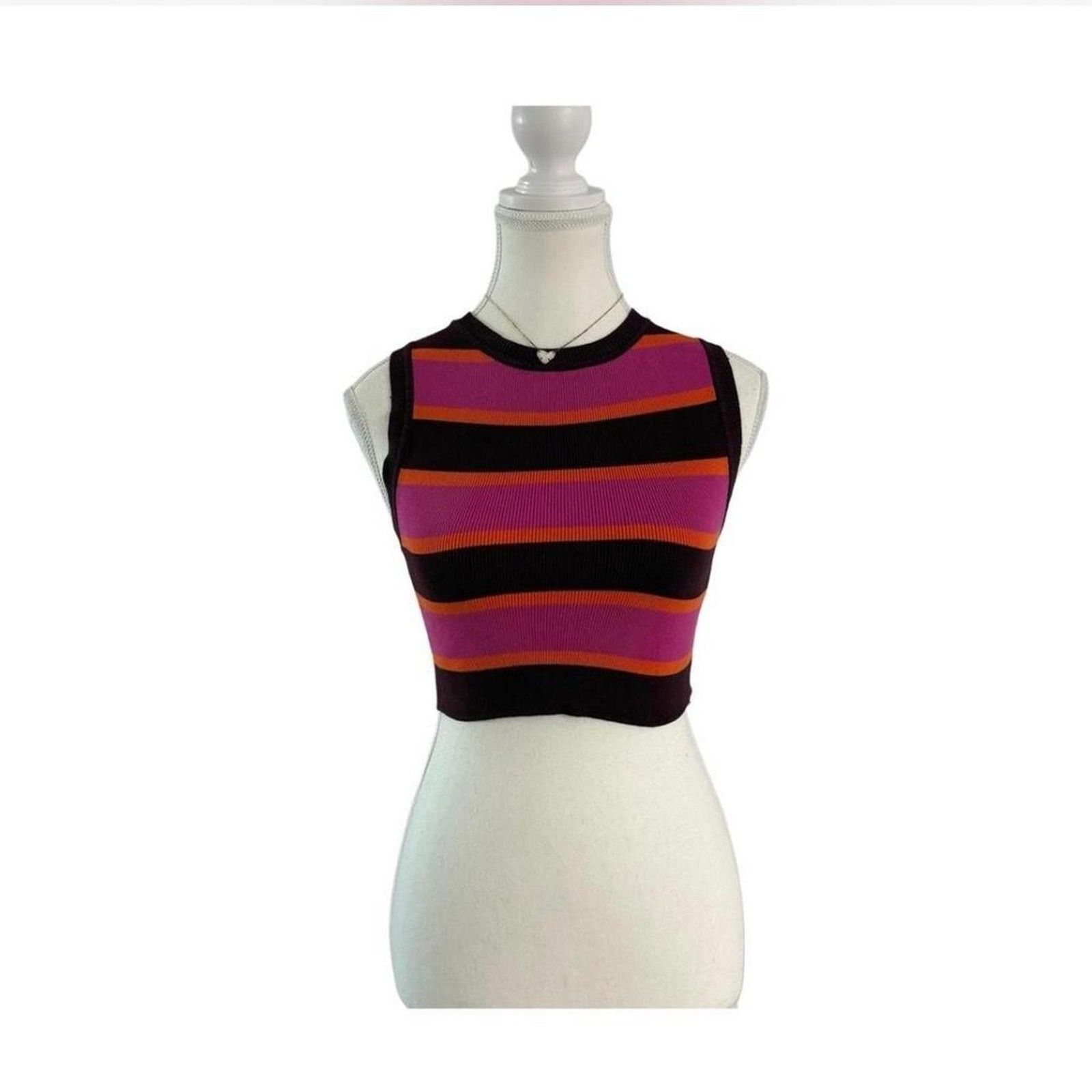 Zara Zara Stripped Summer Crop Top Womens Size small Size S / US 4 / IT 40 - 1 Thumbnail