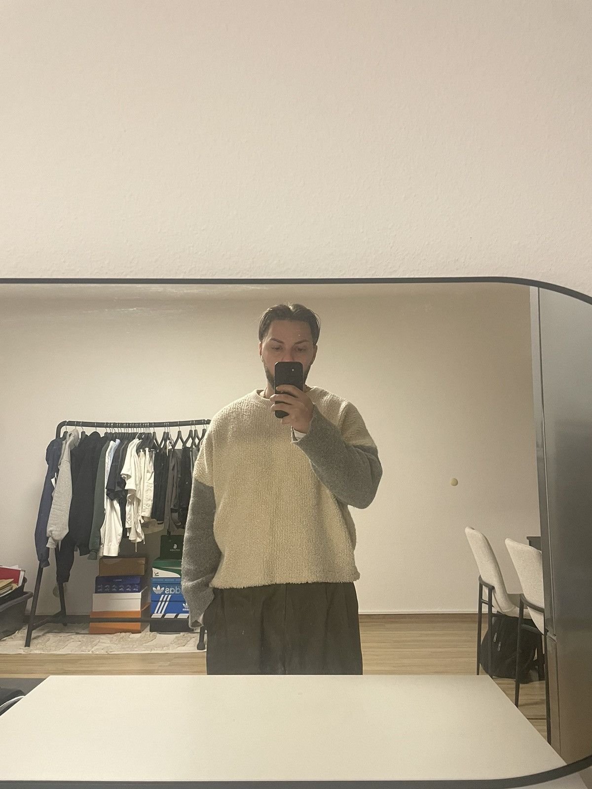 Loewe Loewe Chain Sweater in wool and cashmere in creme Size S Size US M / EU 48-50 / 2 - 6 Thumbnail