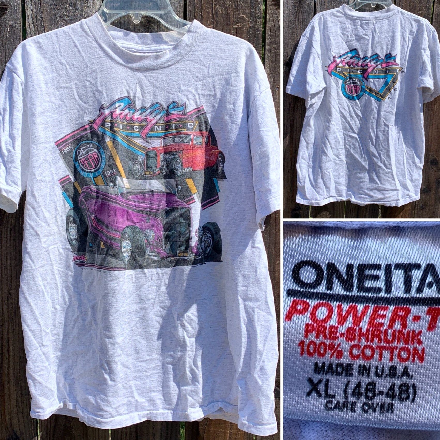 Vintage VINTAGE Andy’s Picnic 25th Year Anniversary T Shirt XL Gray 1990s Graphic Tee Andy’s Tees 1991 Mens Size US XL / EU 56 / 4 - 5 Thumbnail