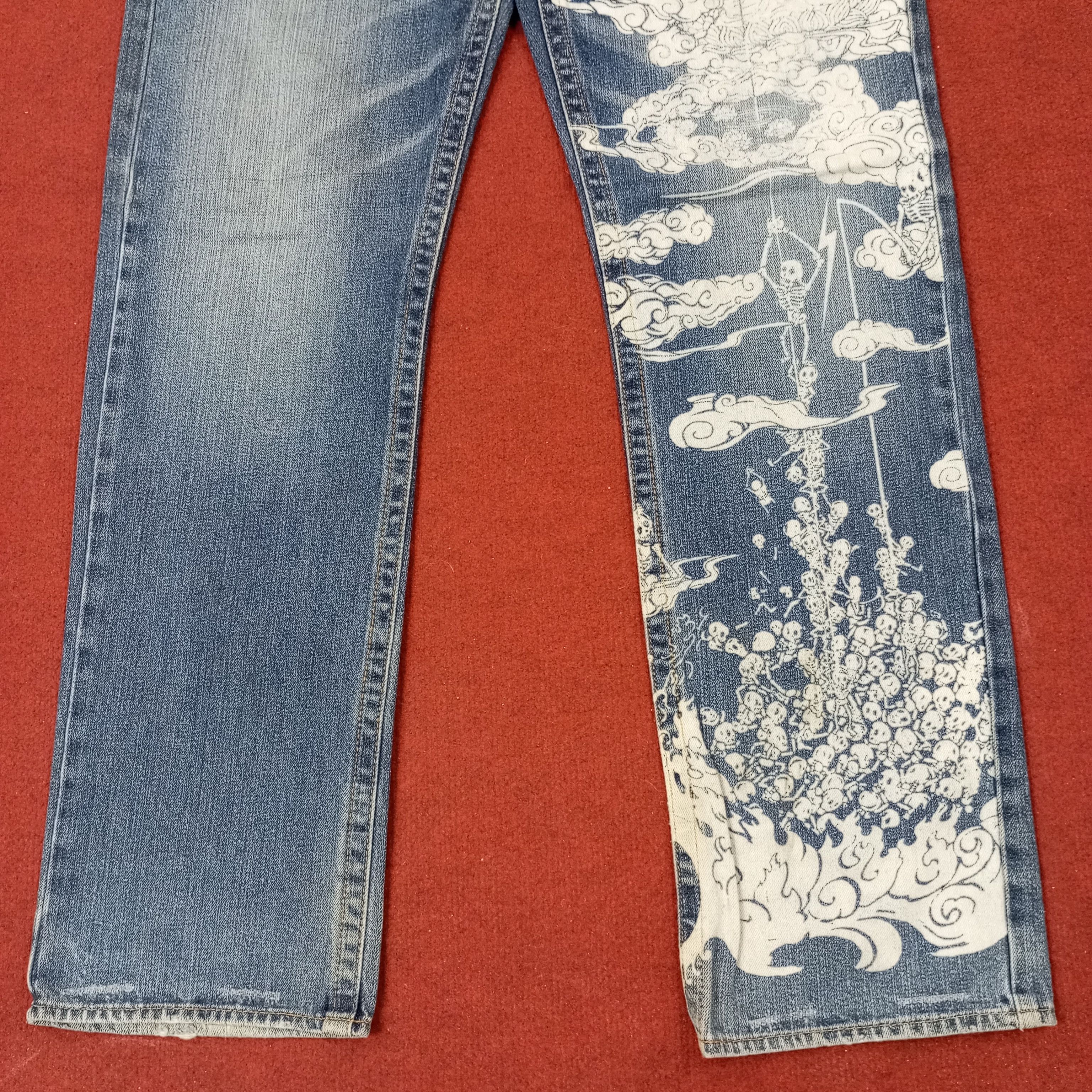 Japanese Brand Japanese Fashion Streetwear Style Art Design Jeans c252n24 Size US 36 / EU 52 - 3 Thumbnail