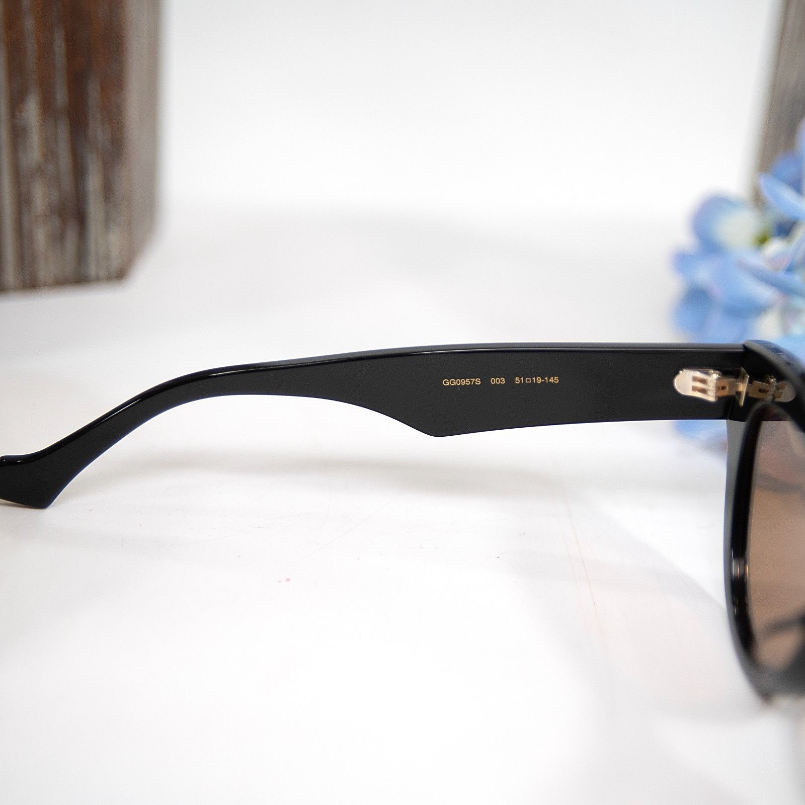 Gucci Gucci Round Black GG Logo Acrylic Metal Sunglasses NWT GG097 Size ONE SIZE - 7 Thumbnail