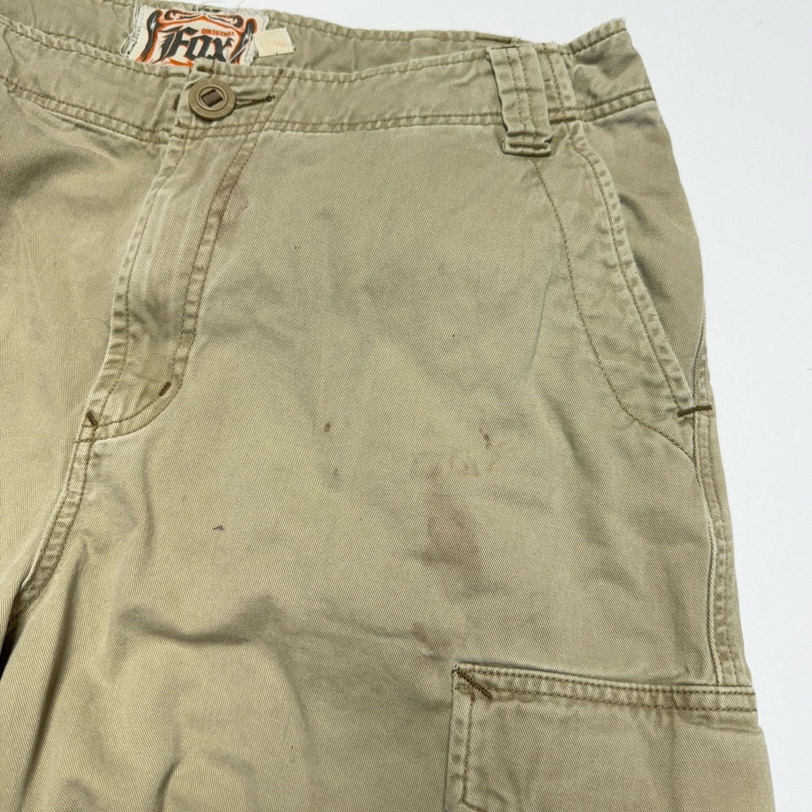 Fox Racing Fox Racing Deluxe Cargo Shorts Mens 36 (37x10) Beige Y2K Size US 36 / EU 52 - 3 Thumbnail