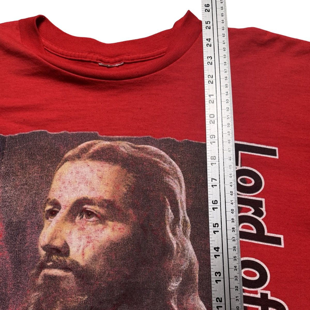 Other Vinta 90s Jesus Rap Tee Lord of My Life Men's L Red ERD Size US L / EU 52-54 / 3 - 6 Thumbnail