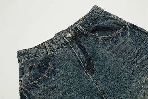Japanese Brand American washed distressed niche design loose wide-leg jeans Size US 32 / EU 48 - 4 Thumbnail