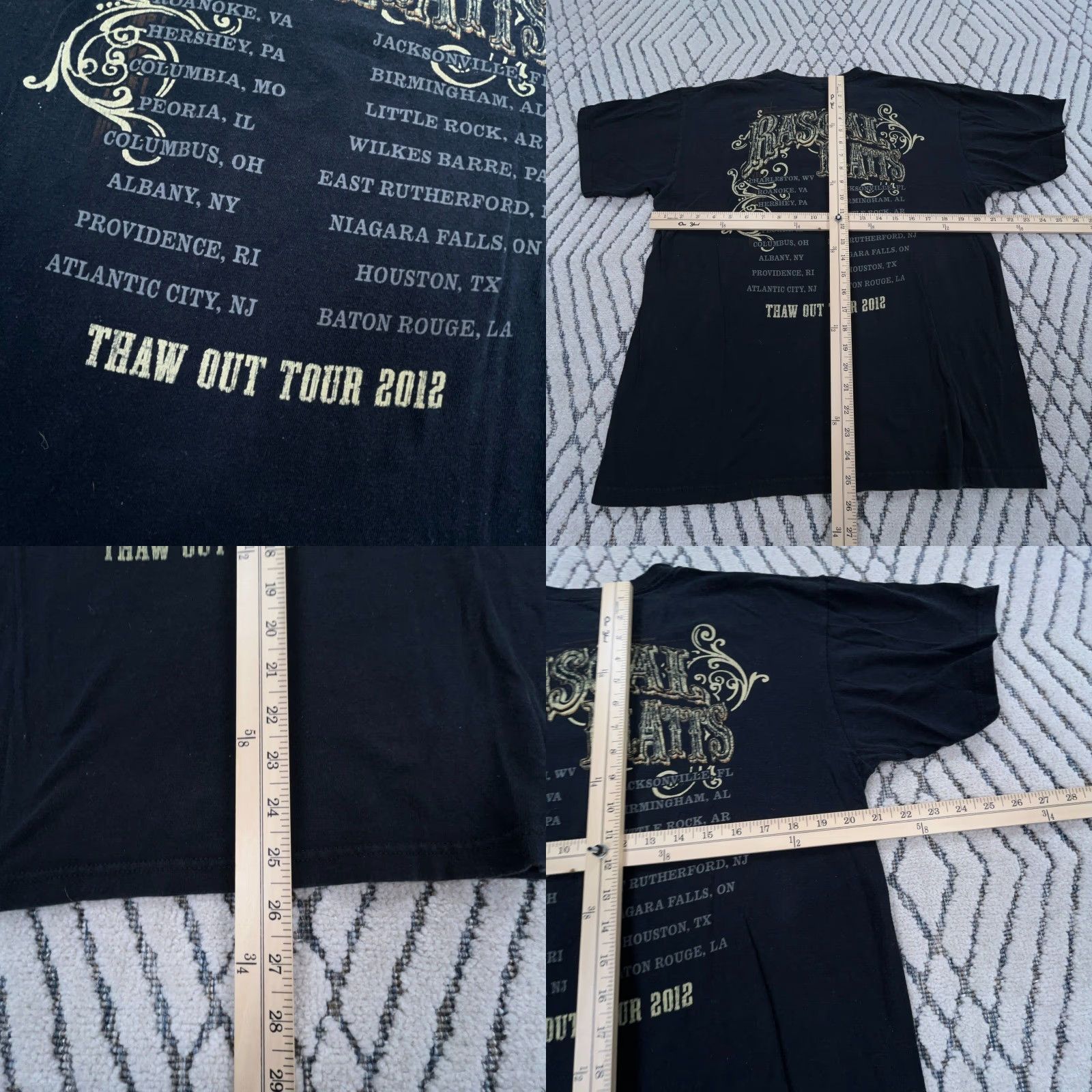 Anvil Rascal Flatts Shirt Men Large Black Band Tee T Country Music Band Y2K 00s 2012 Size US L / EU 52-54 / 3 - 8 Thumbnail