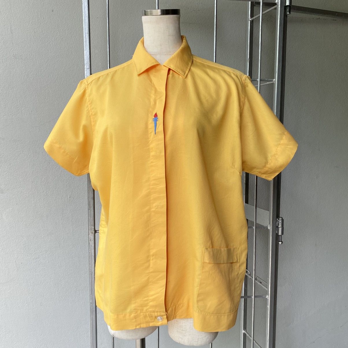 Other Hilton Yellow Short-Sleeve Bowling Shirt Size XS / US 0-2 / IT 36-38 - 21 Thumbnail