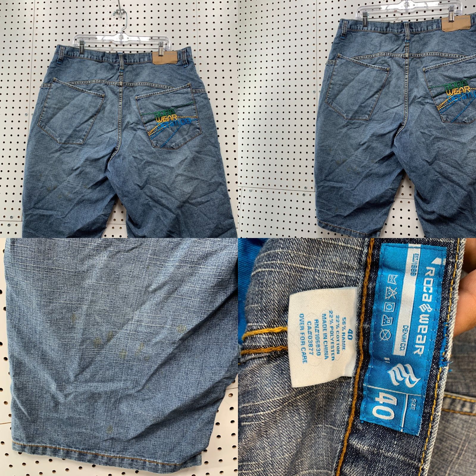 Rocawear VINTAGE Rocawear Denim Bermuda Shorts Blue Mens Size 40 Hip Hop 39x14 Fits 40 14in Inseam Jeans 90s Y2K Size US 40 / EU 56 - 8 Thumbnail