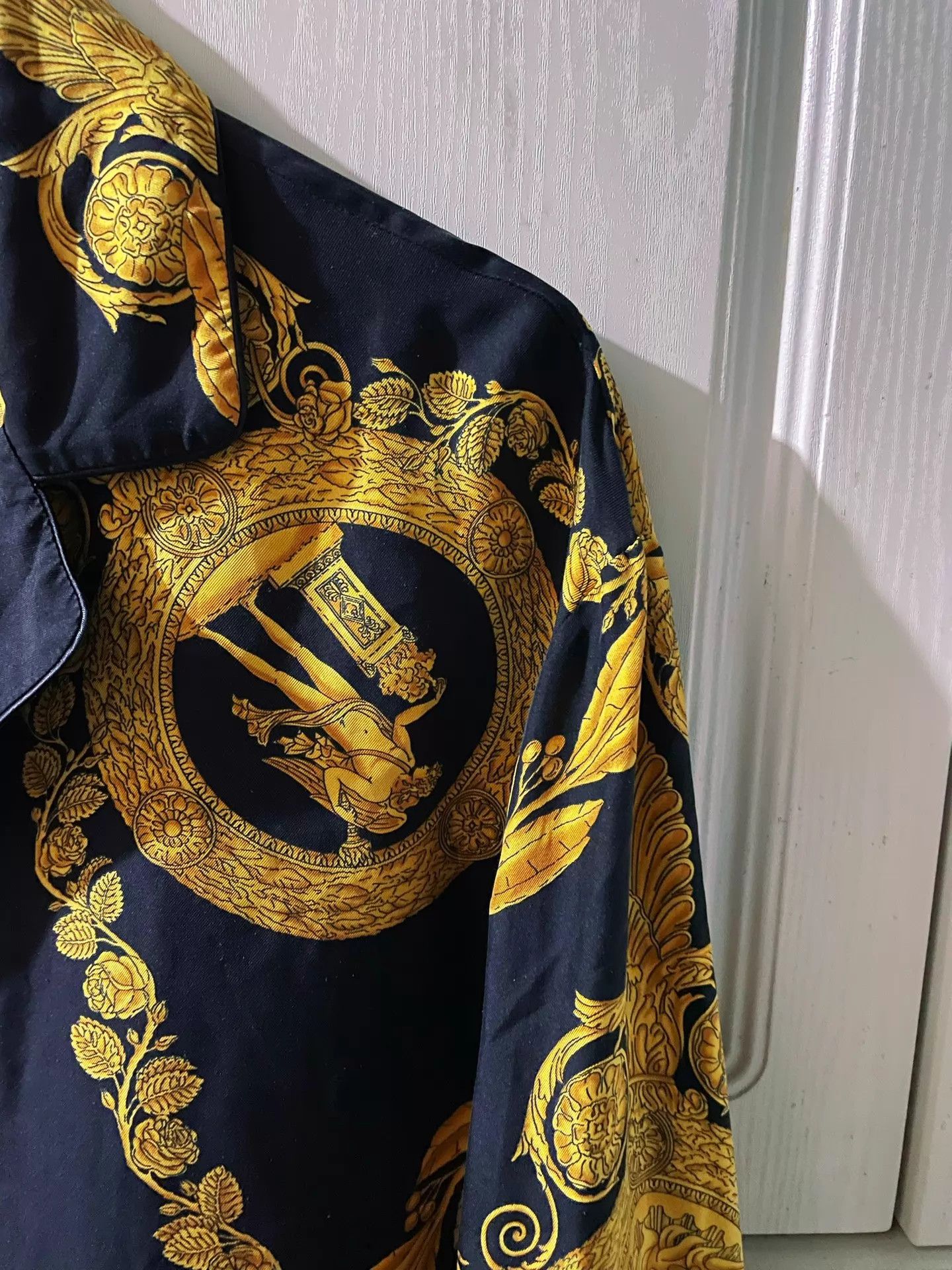 Bottega Veneta Versace Silk Shirt Black Gold Baroque Runway Limited 2XL Size US XXL / EU 58 / 5 - 5 Thumbnail