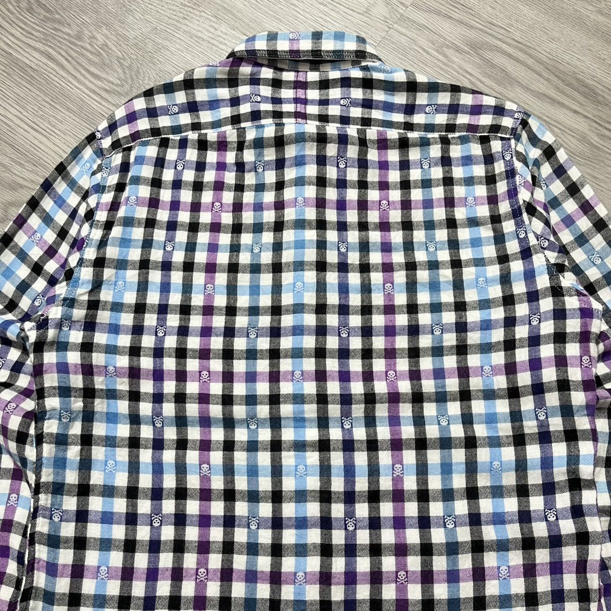 Beams Plus 2000s Beams Heart Skull Punk Logo Aop Plaid Shirt Button Up Size US S / EU 44-46 / 1 - 12 Thumbnail