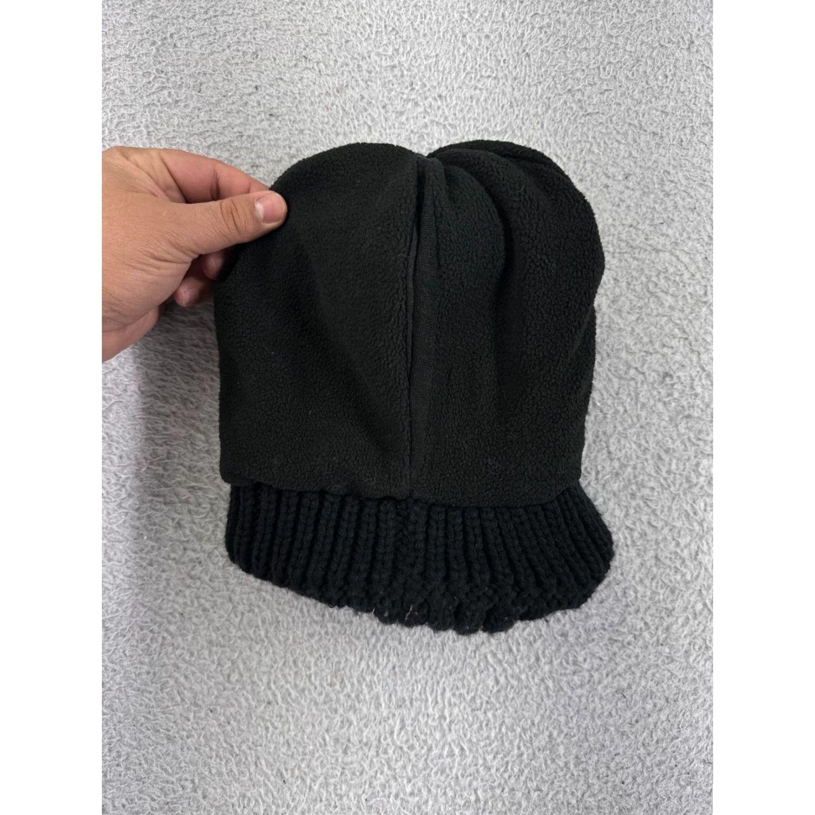 Vintage Vintage Sherpa-Lined Black Knit Beanie Hat Women’s Fall Winter Ski Casual Size ONE SIZE - 3 Thumbnail