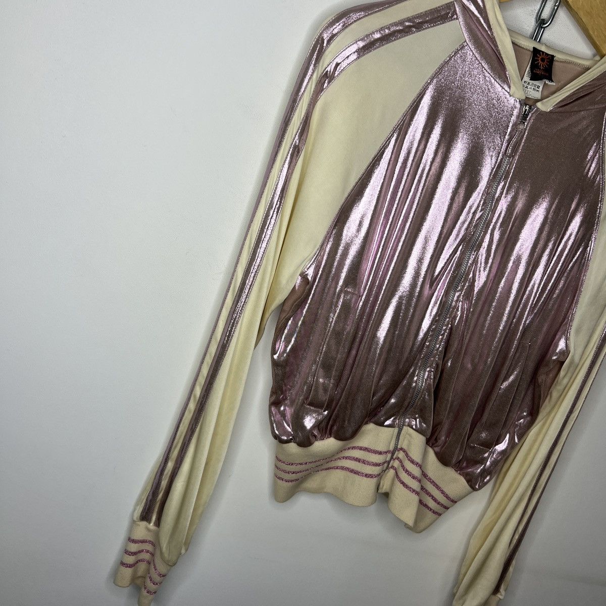 Jean Paul Gaultier Jean Paul Gaultier Pink Glitter Shiny Bomber Jacket Y2K Size M / US 6-8 / IT 42-44 - 3 Thumbnail