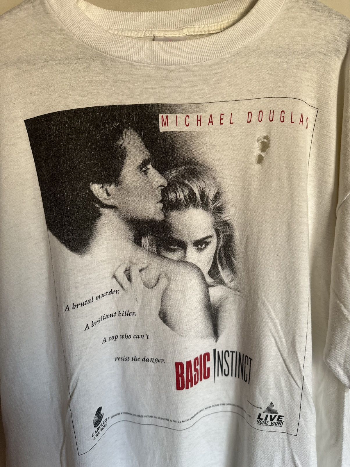 Vintage " Rare Basic Instinct Movie Promo T-Shirt “ Size US XL / EU 56 / 4 - 2 Thumbnail