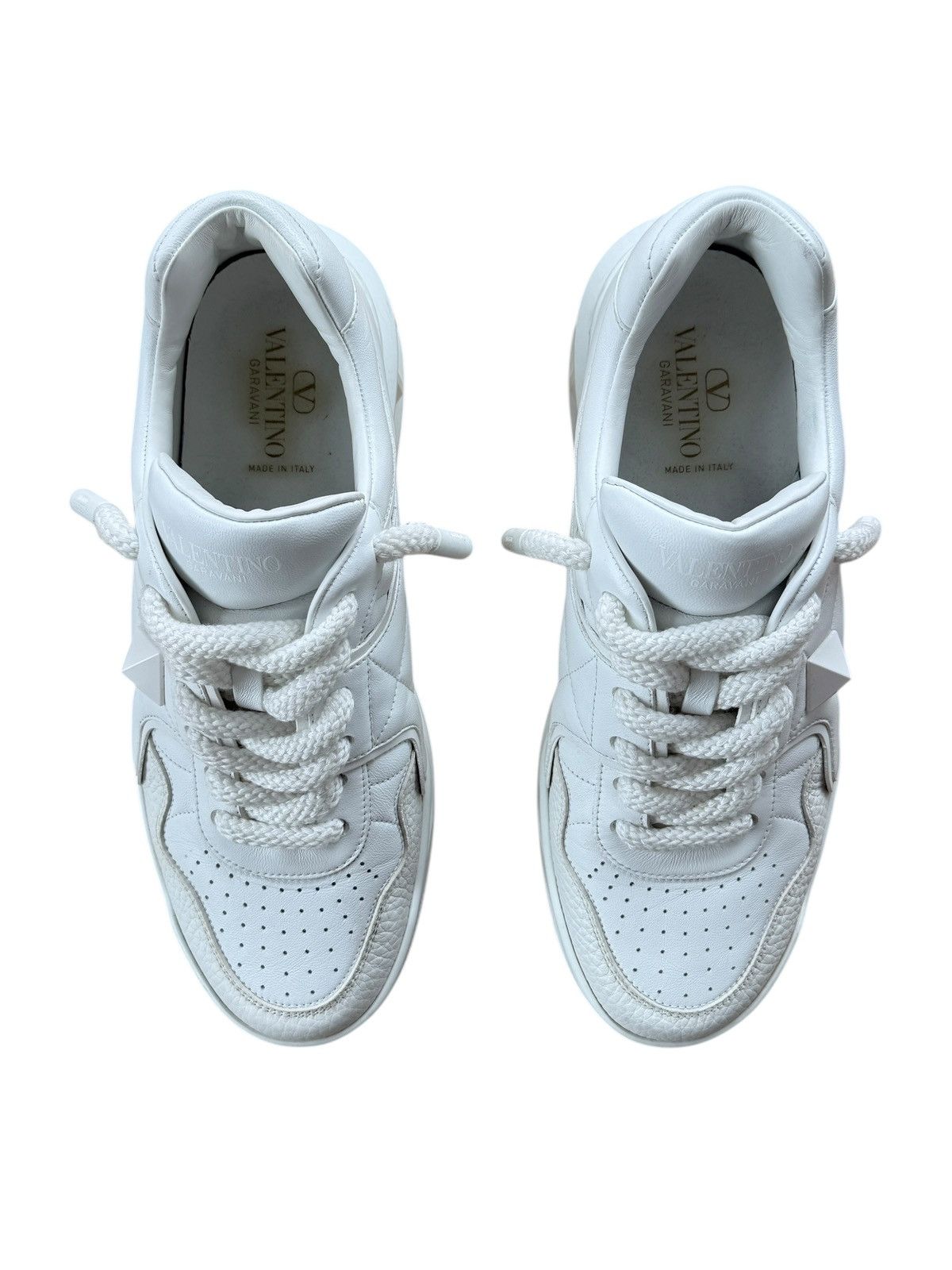 Valentino Valentino One Stud XL White Trainer Sneakers Size US 11.5 / EU 44-45 - 5 Thumbnail