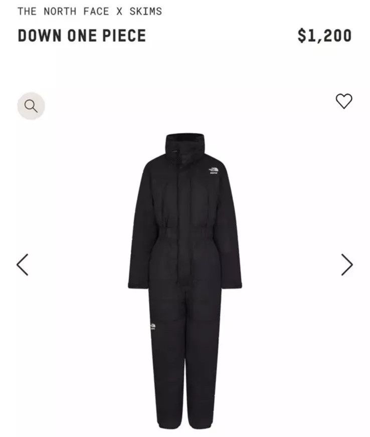 SKIMS × The North Face The North Face X SKIMS DOWN ONE PIECE ONYX Size L / US 10 / IT 46 - 1 Thumbnail