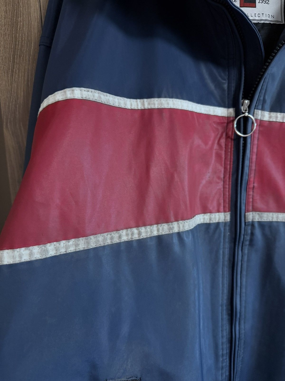 Fubu Vintage Fubu Varsity Waterproof Jacket Navy Red Distressed Size US M / EU 48-50 / 2 - 17 Thumbnail