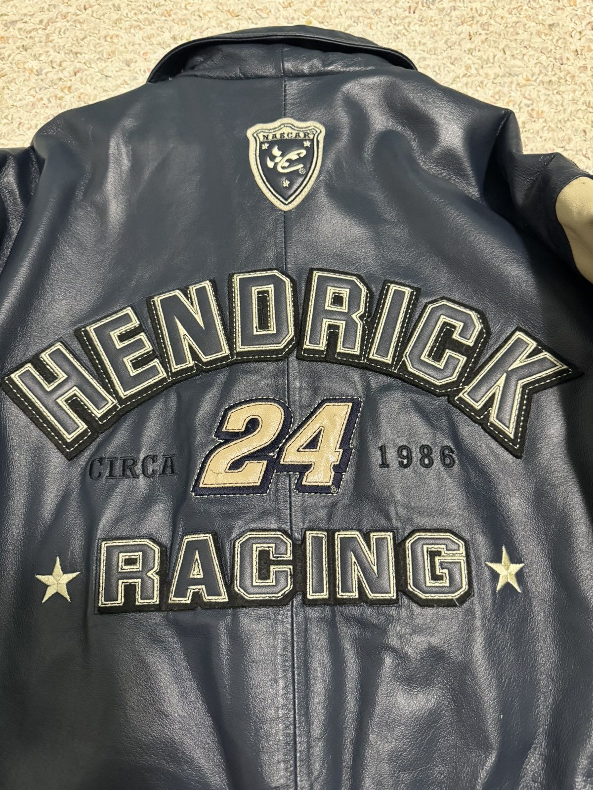 Chase Authentics *RARE* Vintage Jeff Gordon Leather Race Car Jacket Size US L / EU 52-54 / 3 - 9 Thumbnail