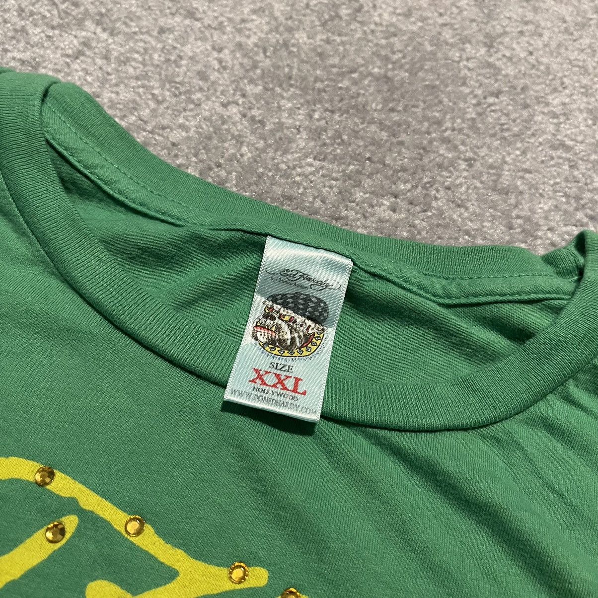 Ed Hardy Vintage Y2K Ed Hardy Bulldog Crown Forever Studded Logo Tee Size US XXL / EU 58 / 5 - 8 Thumbnail