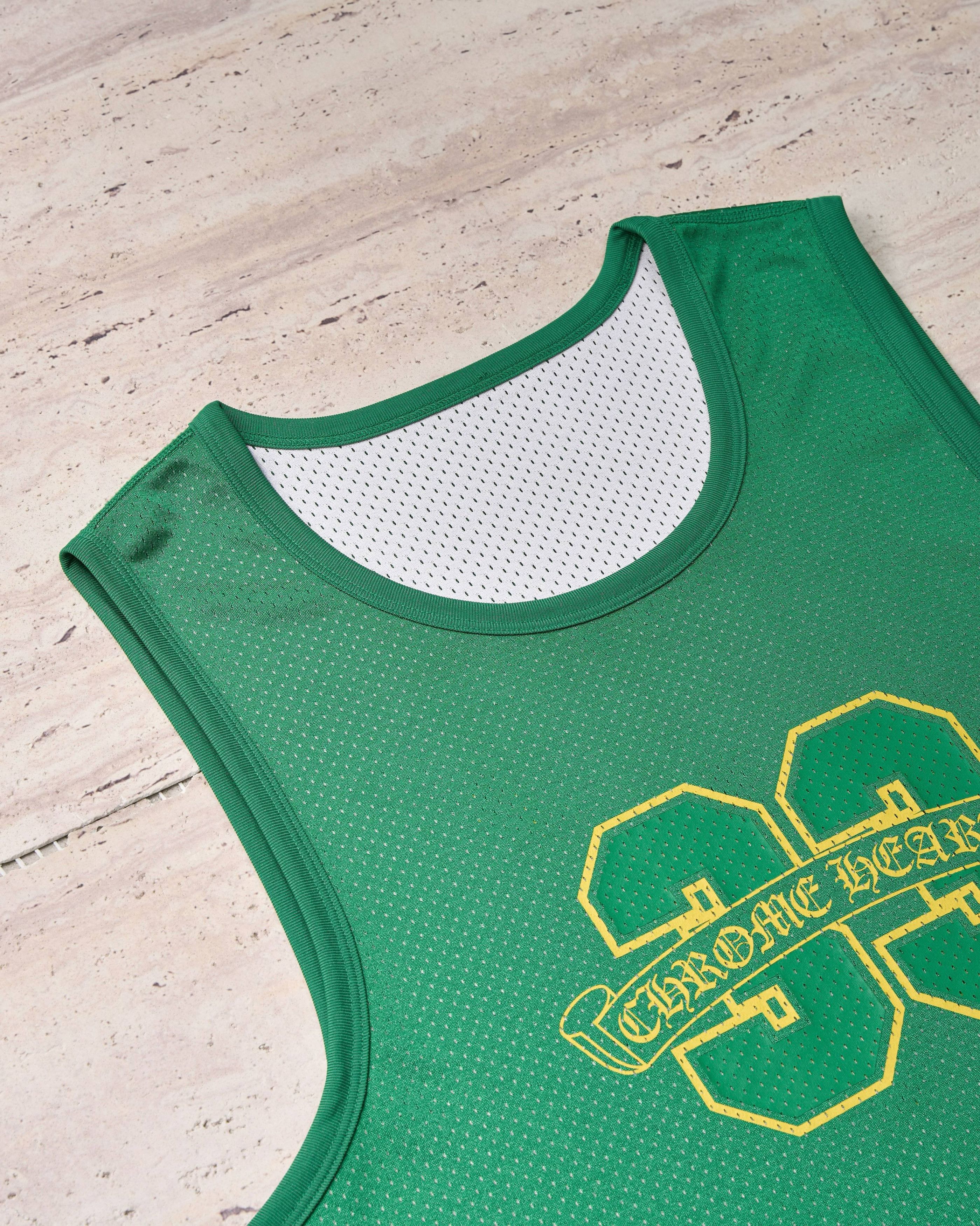 Chrome Hearts CHROME HEARTS Mesh Reversible Basketball Jersey GREEN/WHITE Size US L / EU 52-54 / 3 - 10 Thumbnail