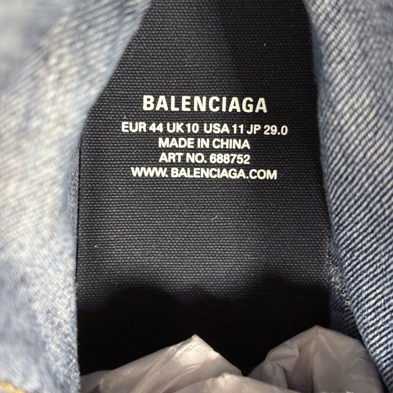 Balenciaga NWB Balenciaga Paris mid 90's Denim High Top Sneaker | EU44 Size US 11 / EU 44 - 9 Thumbnail