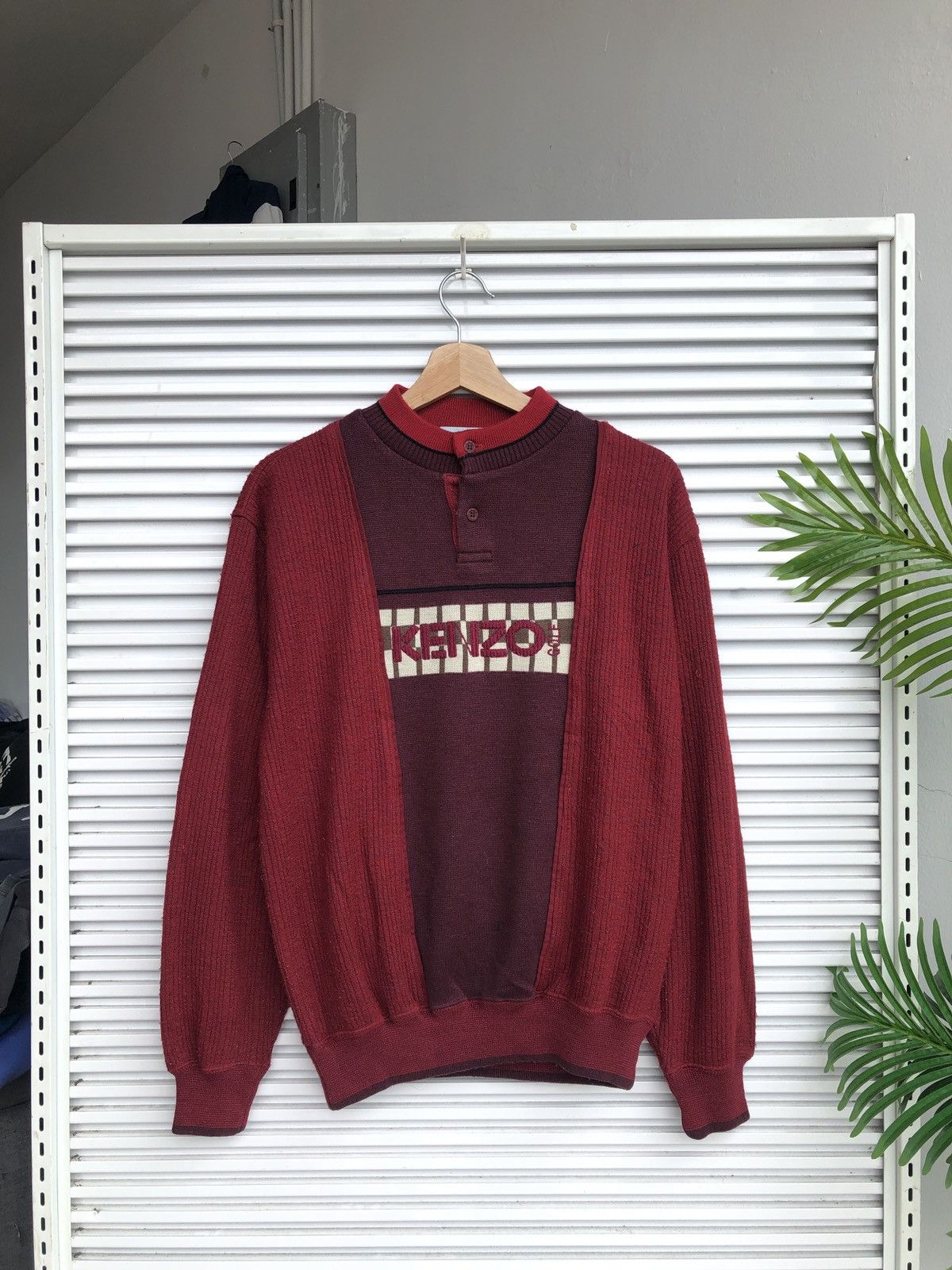 Japanese Brand Kenzo Jeans Embroidered Knit Crewneck / Travis Flacko Scott Size US M / EU 48-50 / 2 - 1 Thumbnail