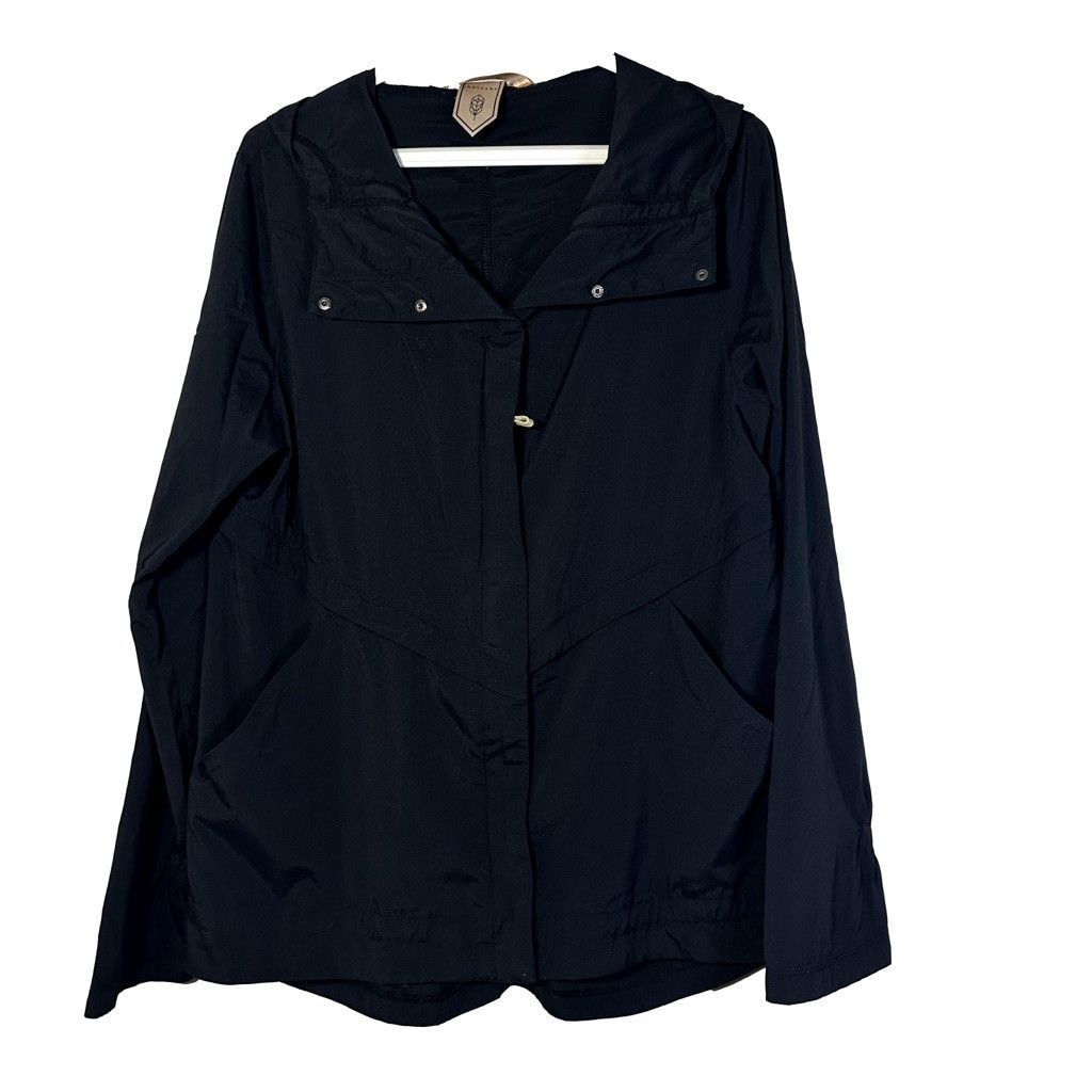 Other Indyeva Podroz 1/2 Zip Black Jacket Hooded Pocket DWR Large Size L / US 10 / IT 46 - 1 Thumbnail