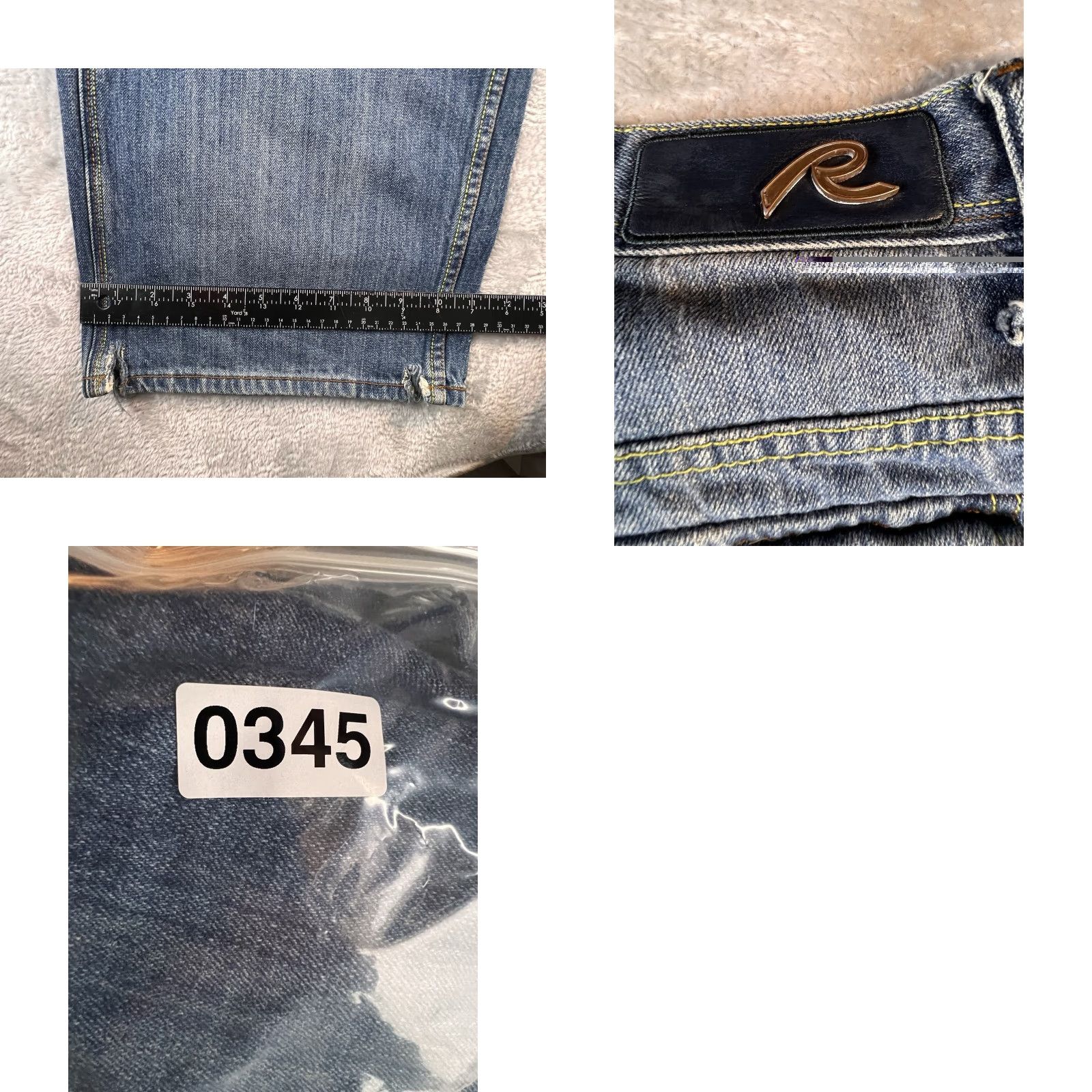 Vintage VINTAGE Request Jeans Mens 36 Regular Jeans Blue Wide-Leg 90s Hip Hop Retro Baggy City College Size US 36 / EU 52 - 8 Thumbnail