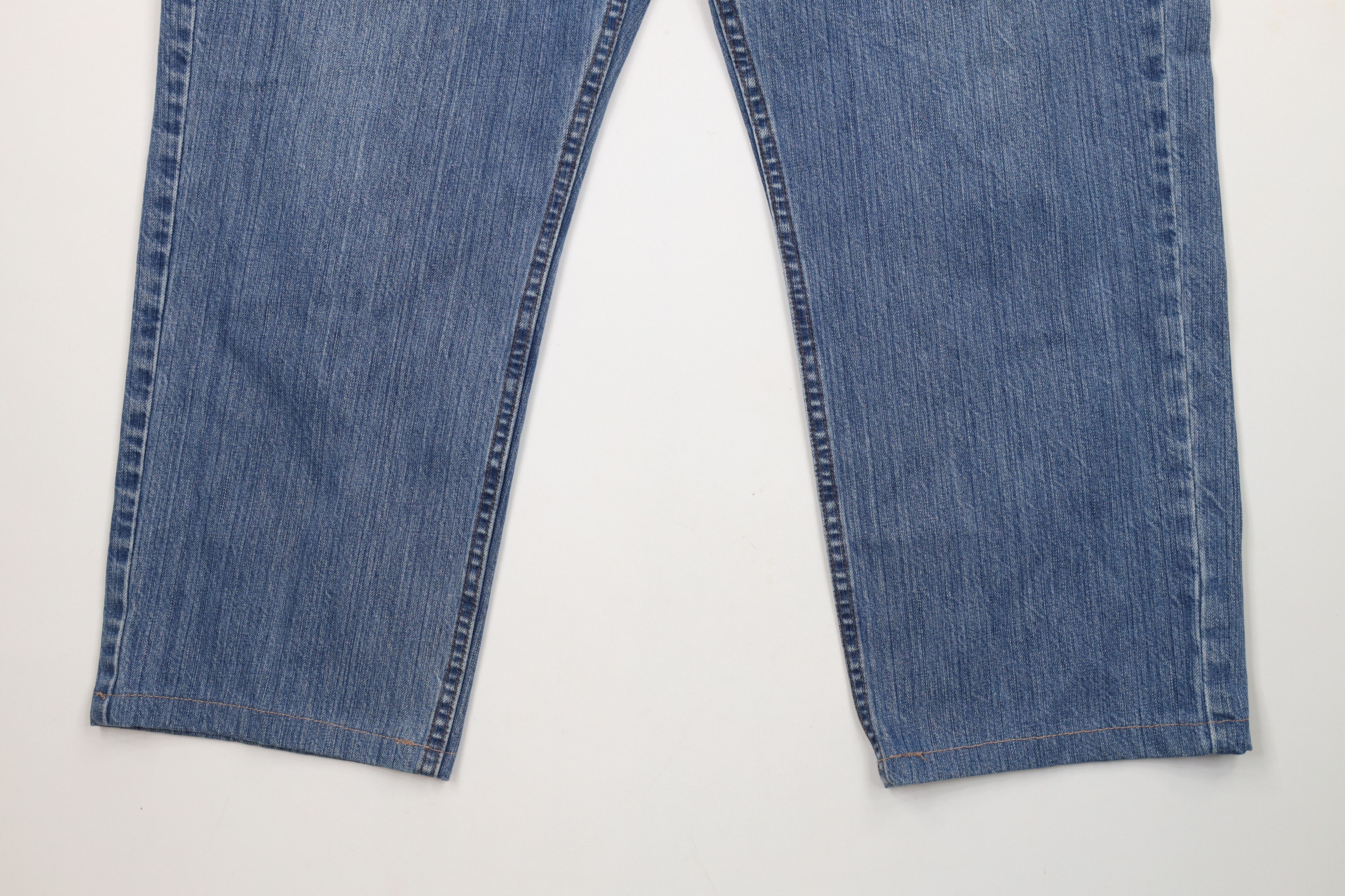 Harley Davidson × Vintage Vintage Harley Davidson Spell Out Wide Leg Denim Jeans Blue Size US 36 / EU 52 - 3 Thumbnail