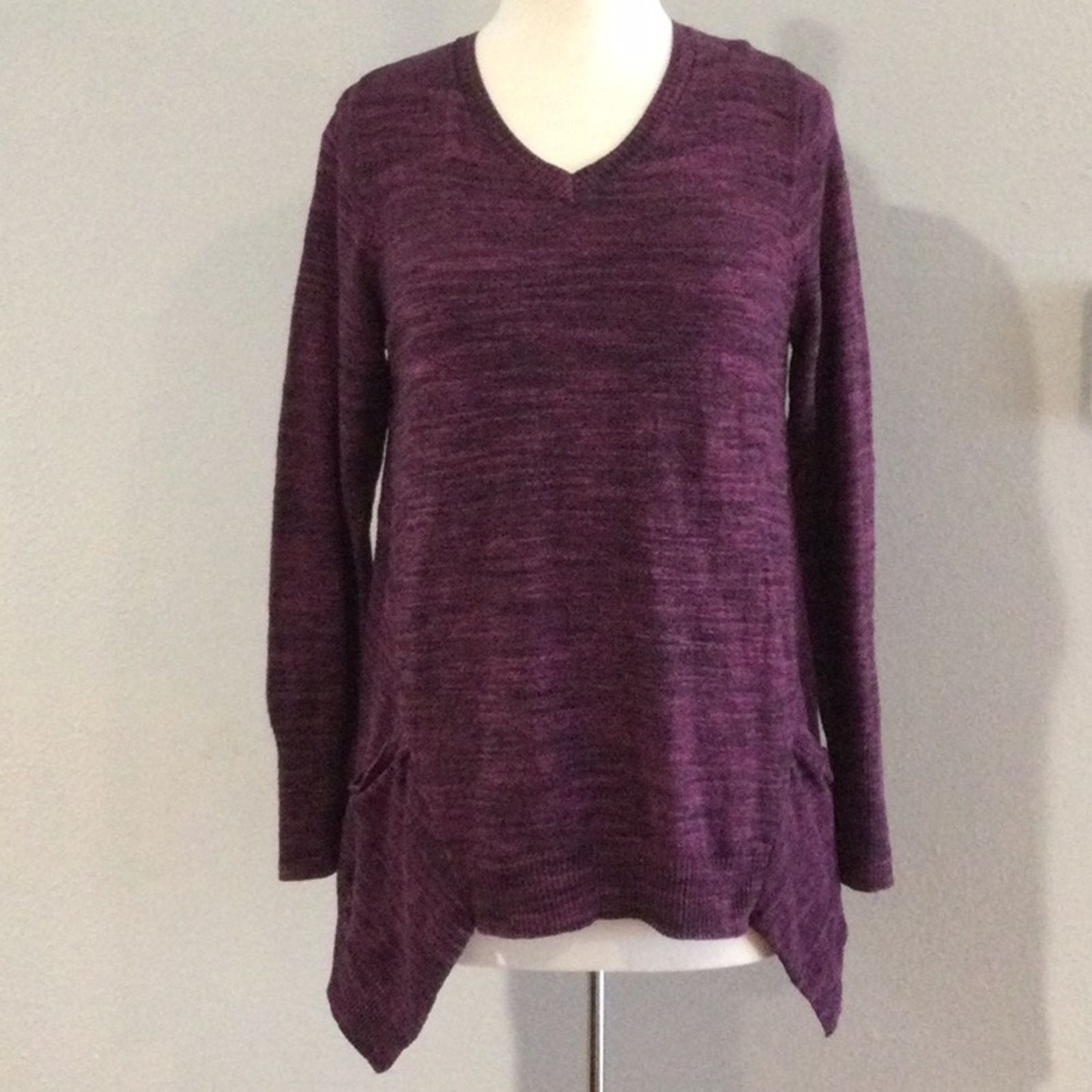 Other LOGO Lori Goldstein Purple Long Sleeve Pockets Sweater M Size M / US 6-8 / IT 42-44 - 1 Thumbnail