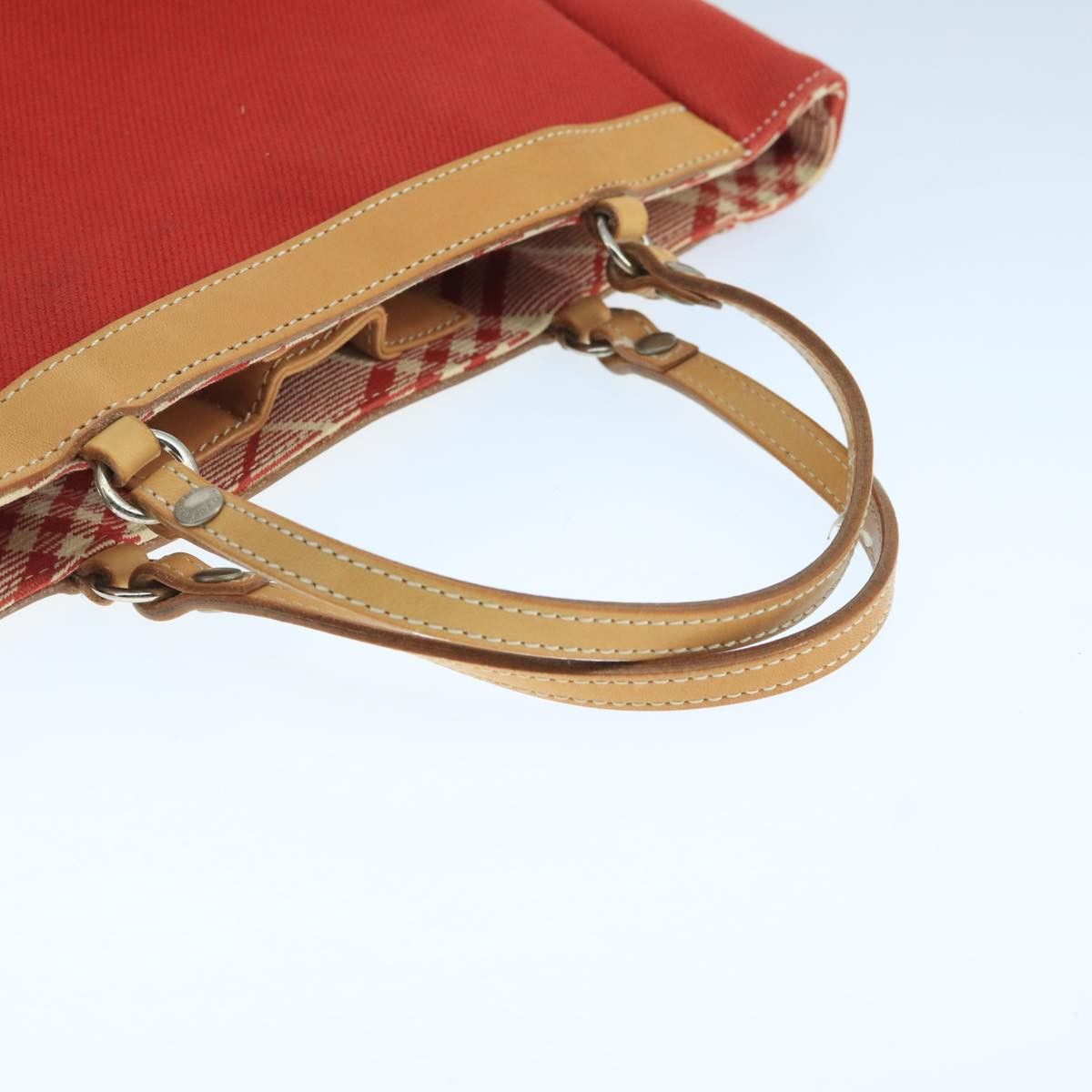 Burberry Burberry Blue Label Tote Bag Canvas Red Size ONE SIZE - 7 Thumbnail
