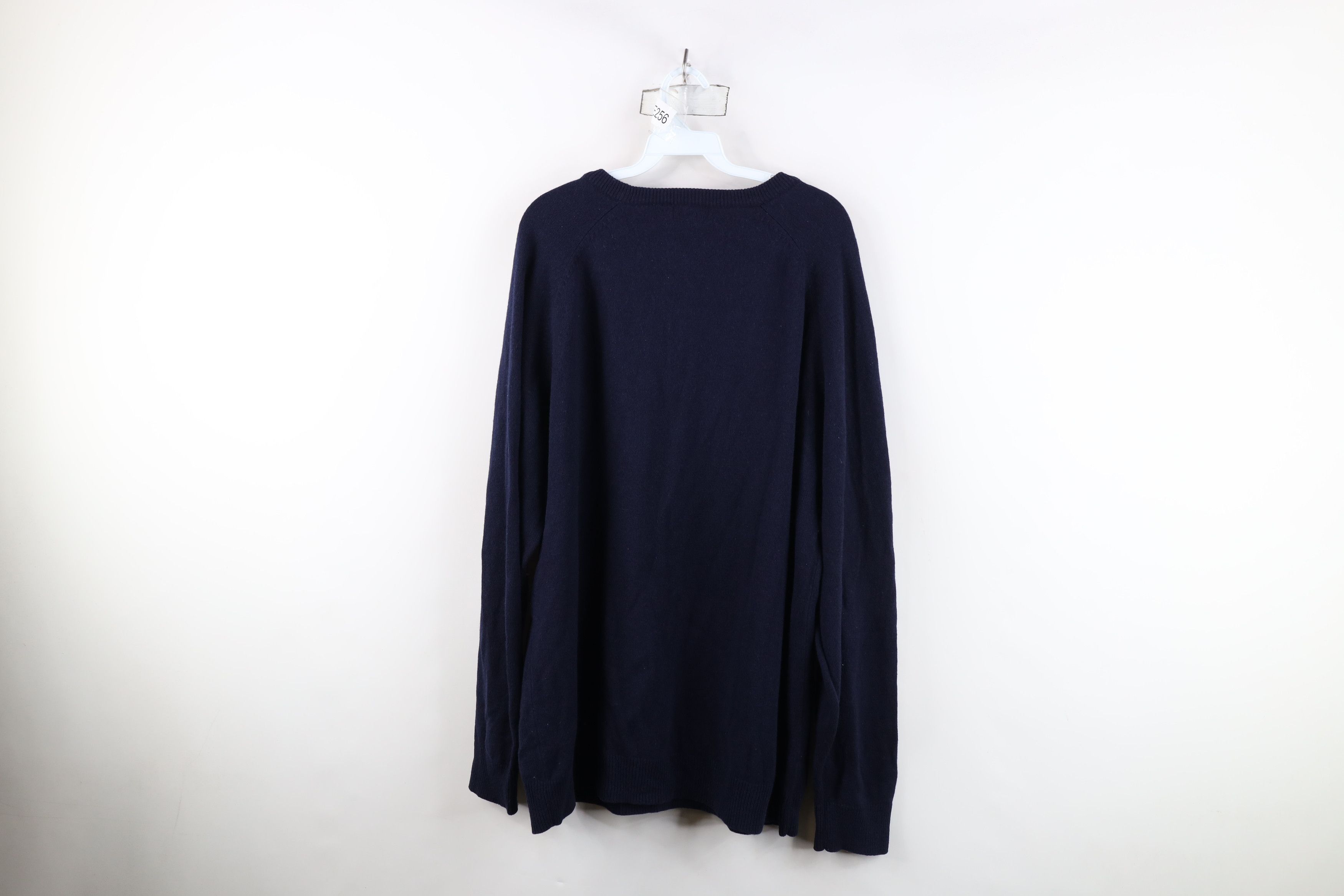 L.L. Bean Vintage 90s LL Bean Knit Crewneck Sweater Navy Blue Size US XXL / EU 58 / 5 - 9 Thumbnail