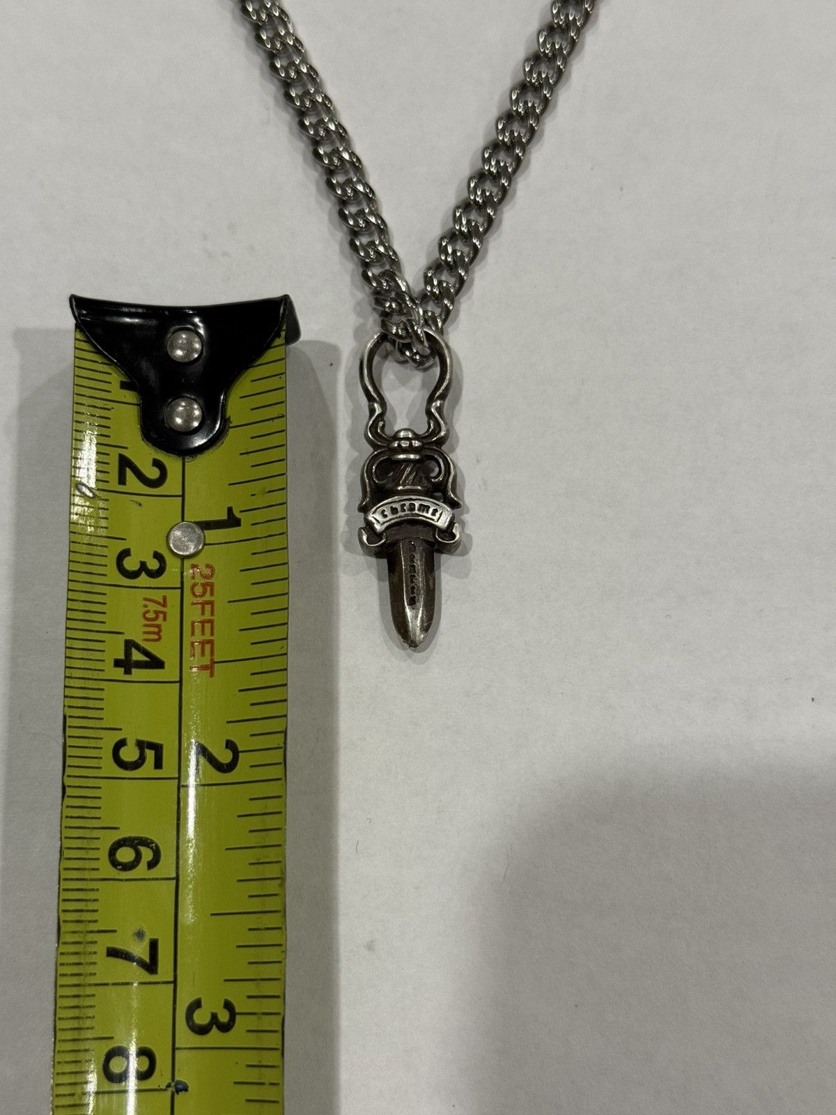 Chrome Hearts Chrome Hearts Dagger Pendant Cuban Link Chain Necklace 925 Size ONE SIZE - 12 Thumbnail