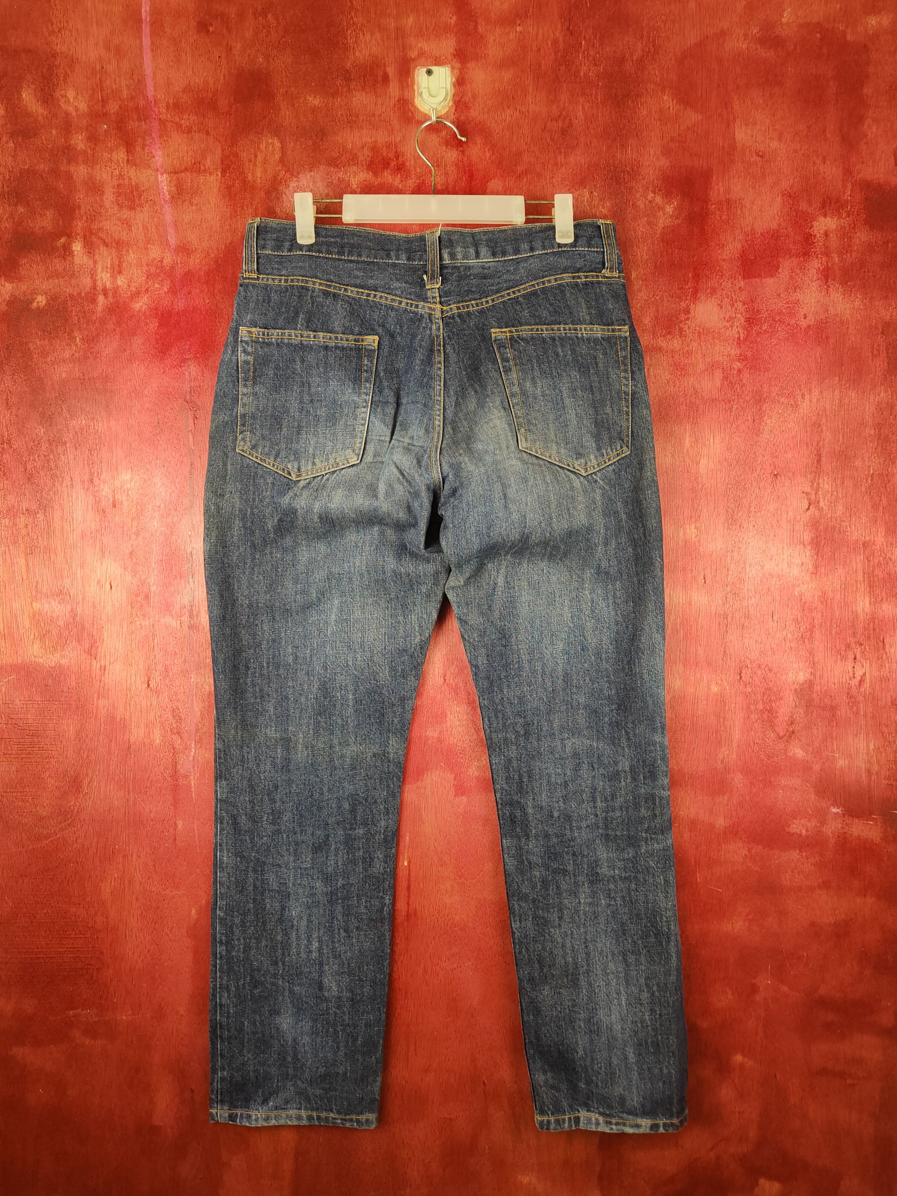 Japanese Brand Japanese Brand Dark Blue Faded jeans Denim #S1548 Size US 34 / EU 50 - 7 Thumbnail