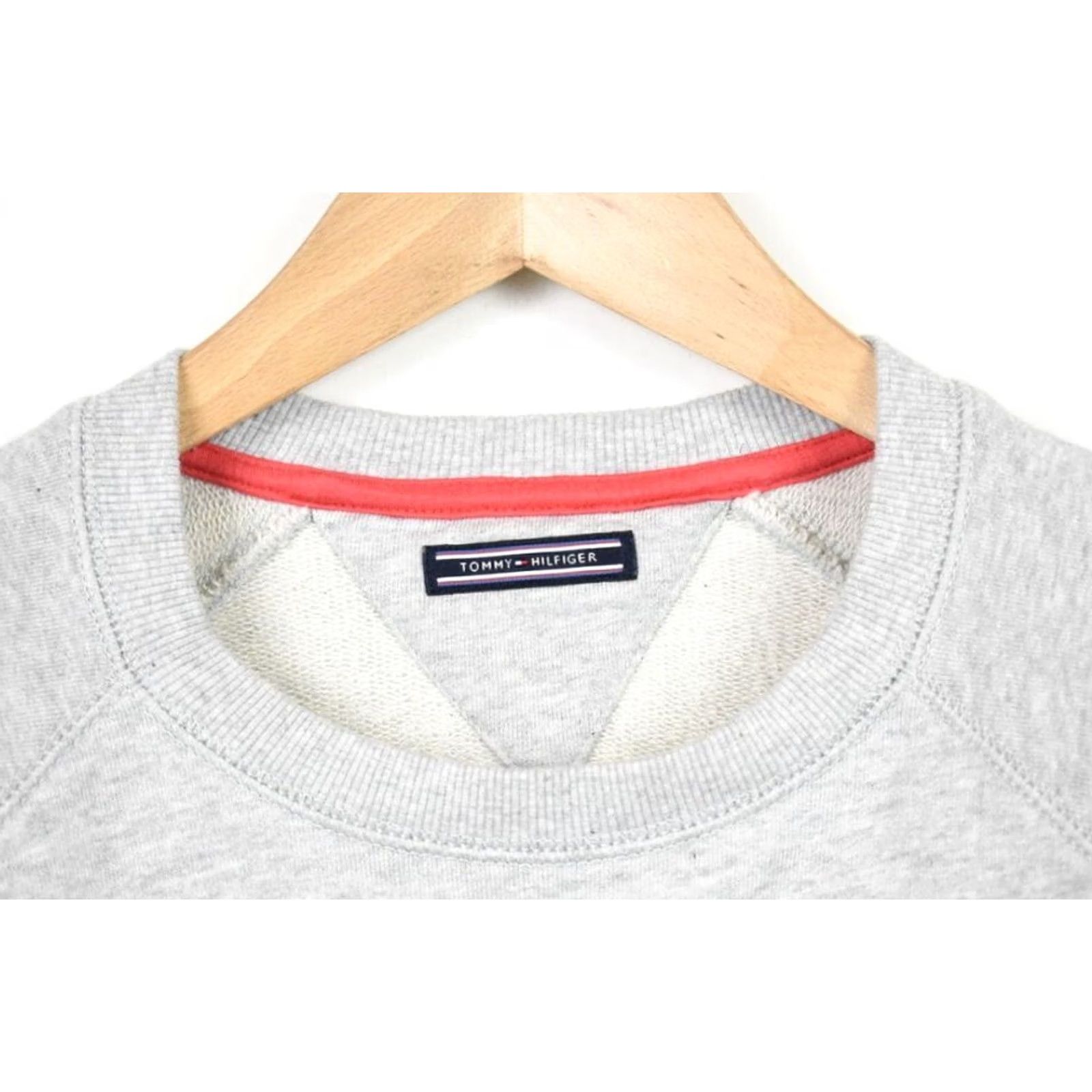 Tommy Hilfiger Tommy Hilfiger Sweatshirt Men M Grey Red Striped Crew Neck Pullover Logo Size US M / EU 48-50 / 2 - 4 Thumbnail