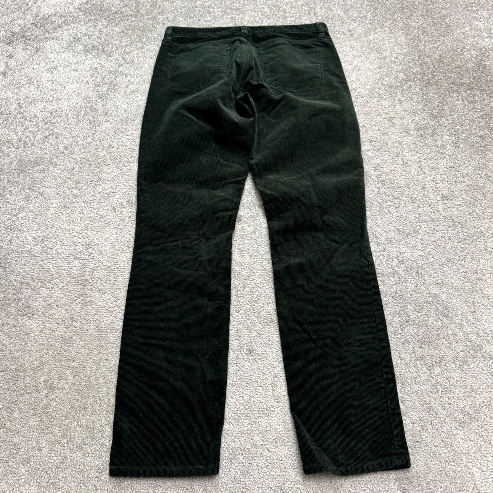 Vintage J.Crew Toothpick Skinny Stretch Corduroy Pants Womens 29 Dark Green High Rise Size 28" / US 6 / IT 42 - 2 Thumbnail