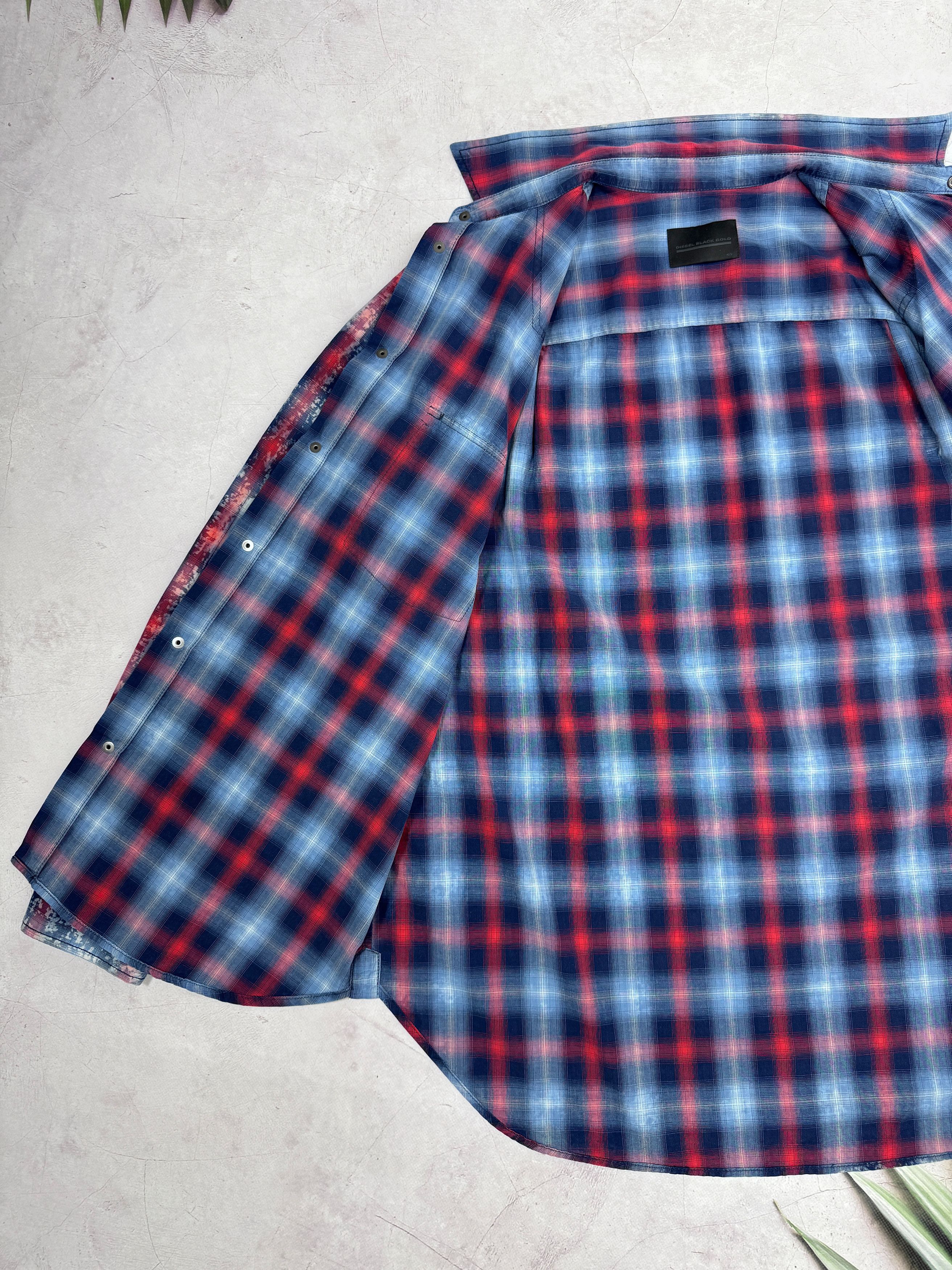Diesel × Diesel Black Gold Diesel Black Gold Shirt Western Snap Checkered Designed Size US L / EU 52-54 / 3 - 10 Thumbnail