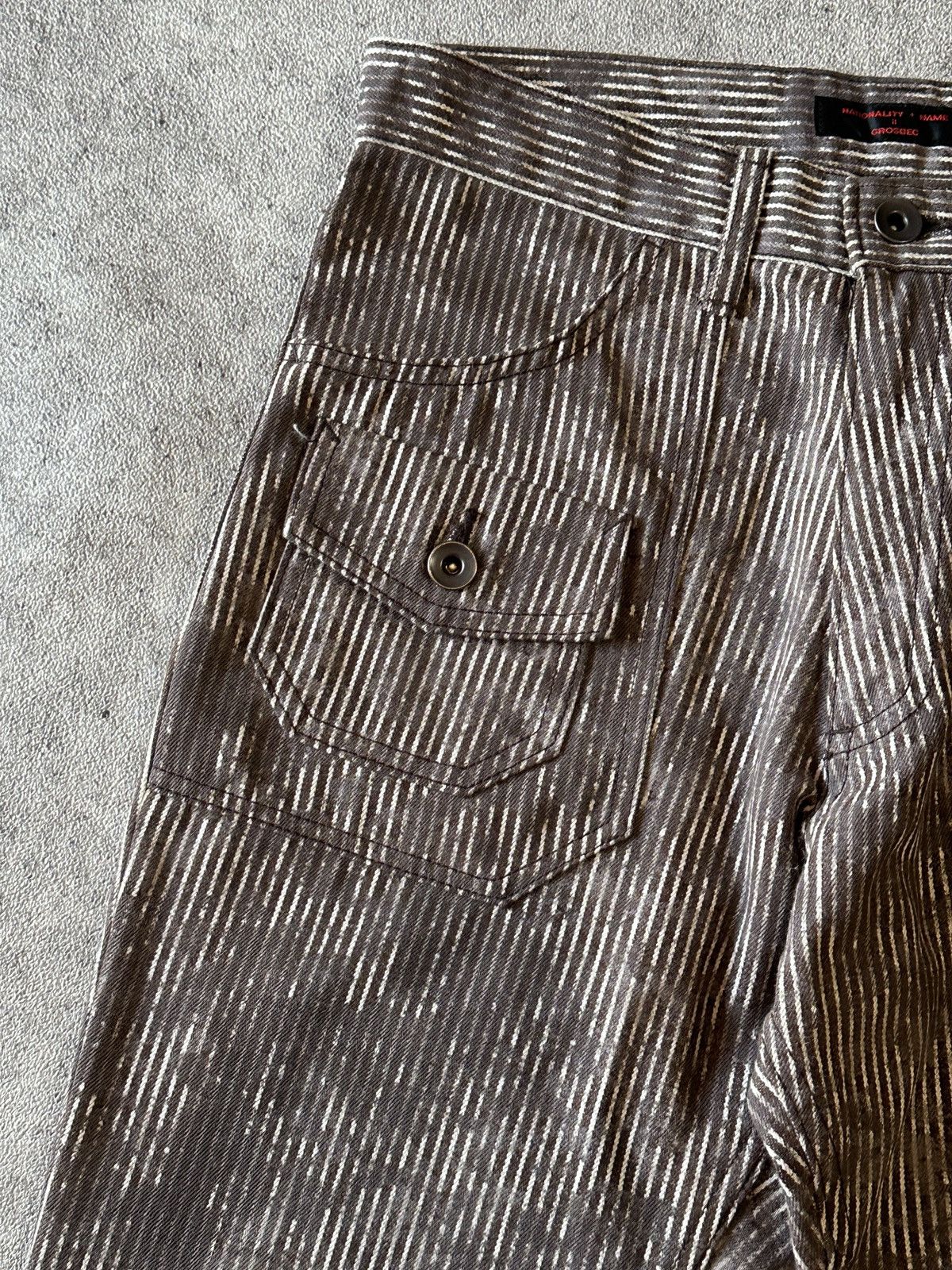 Tornado Mart 90s Grosbec Striped Denim Jeans Tornado Mart Lgb Style Size US 27 - 6 Thumbnail