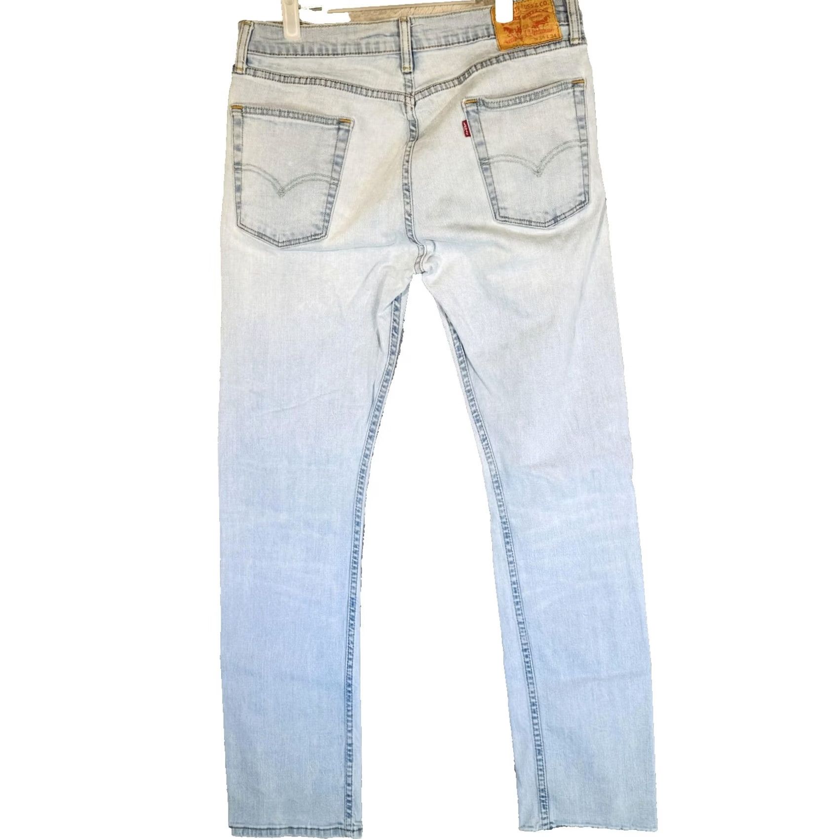 Levi's Levi's Jeans S40154 Mens 34x34 Blue Light Wash Straight Stretch Denim Zip Fly Size US 34 / EU 50 - 6 Thumbnail