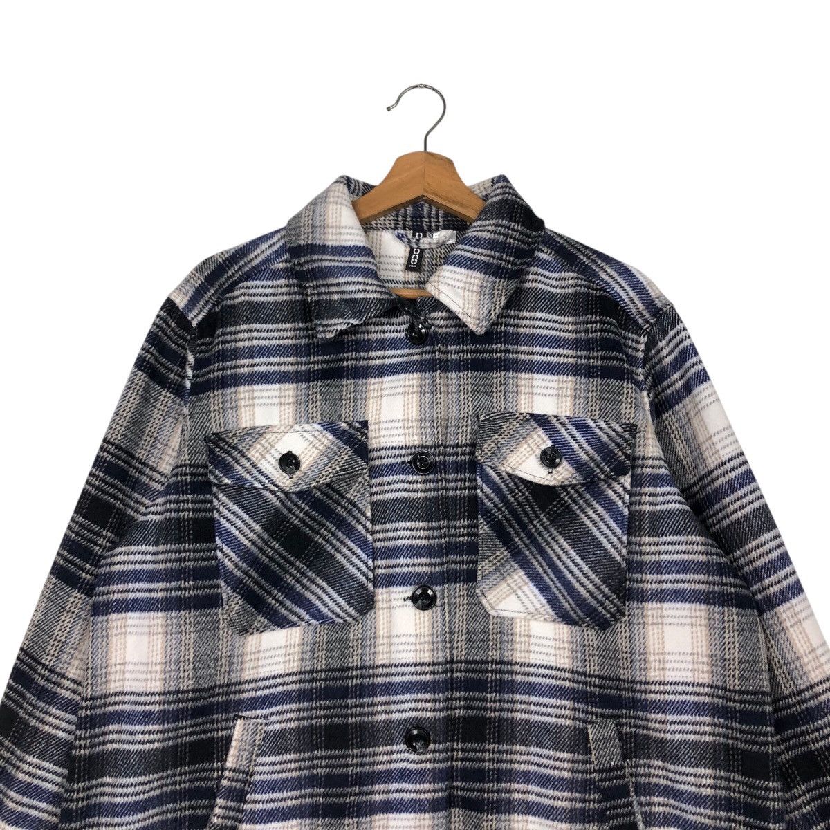 Japanese Brand 📌Vintage Flannel Jacket Wool Divided Tartan Issey Miyake Size US M / EU 48-50 / 2 - 4 Thumbnail