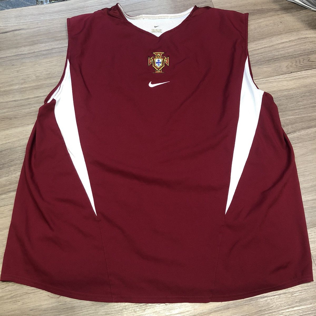 image of Bloke x Nike Portugal 2002 Player Issue Vest in Claret, Men's (Size XL)