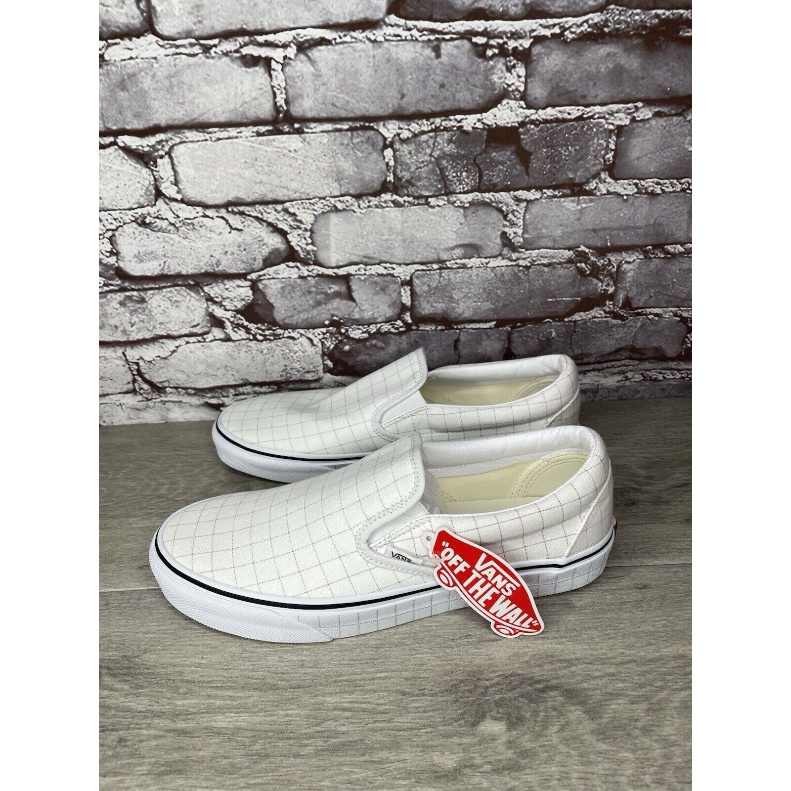 Vans Vans Classic Checkerboard Day White Canvas Sneakers Shoes Me Size US 10 / EU 43 - 18 Thumbnail