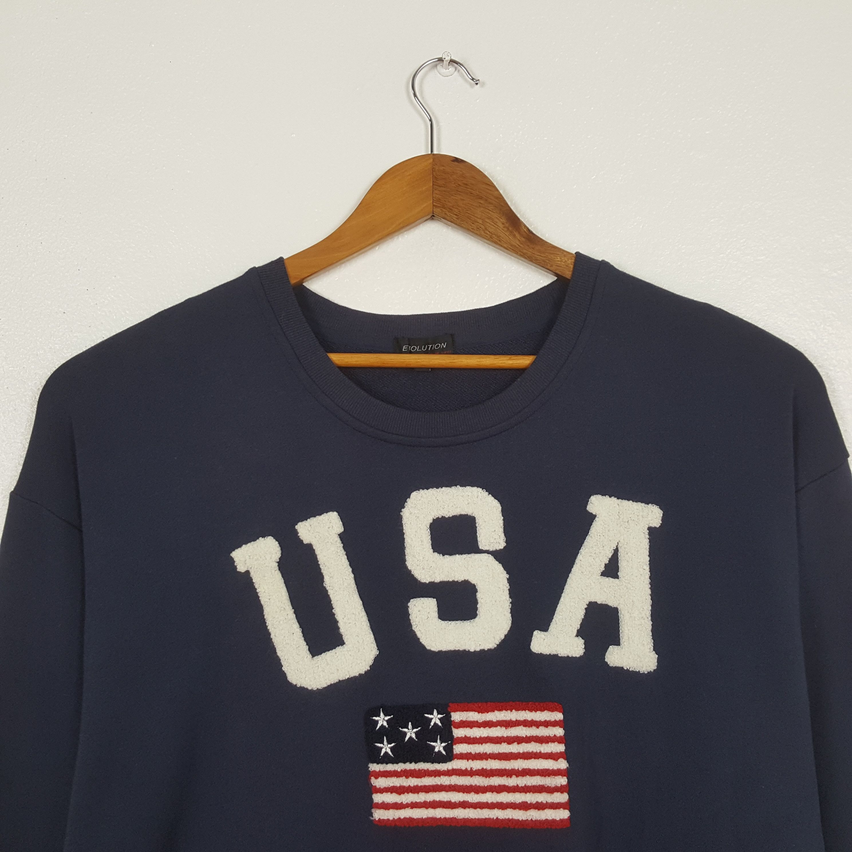 American Edition Vintage USA Flag Streetwear Style Sweatshirt C320N5 Size XL / US 12-14 / IT 48-50 - 2 Thumbnail