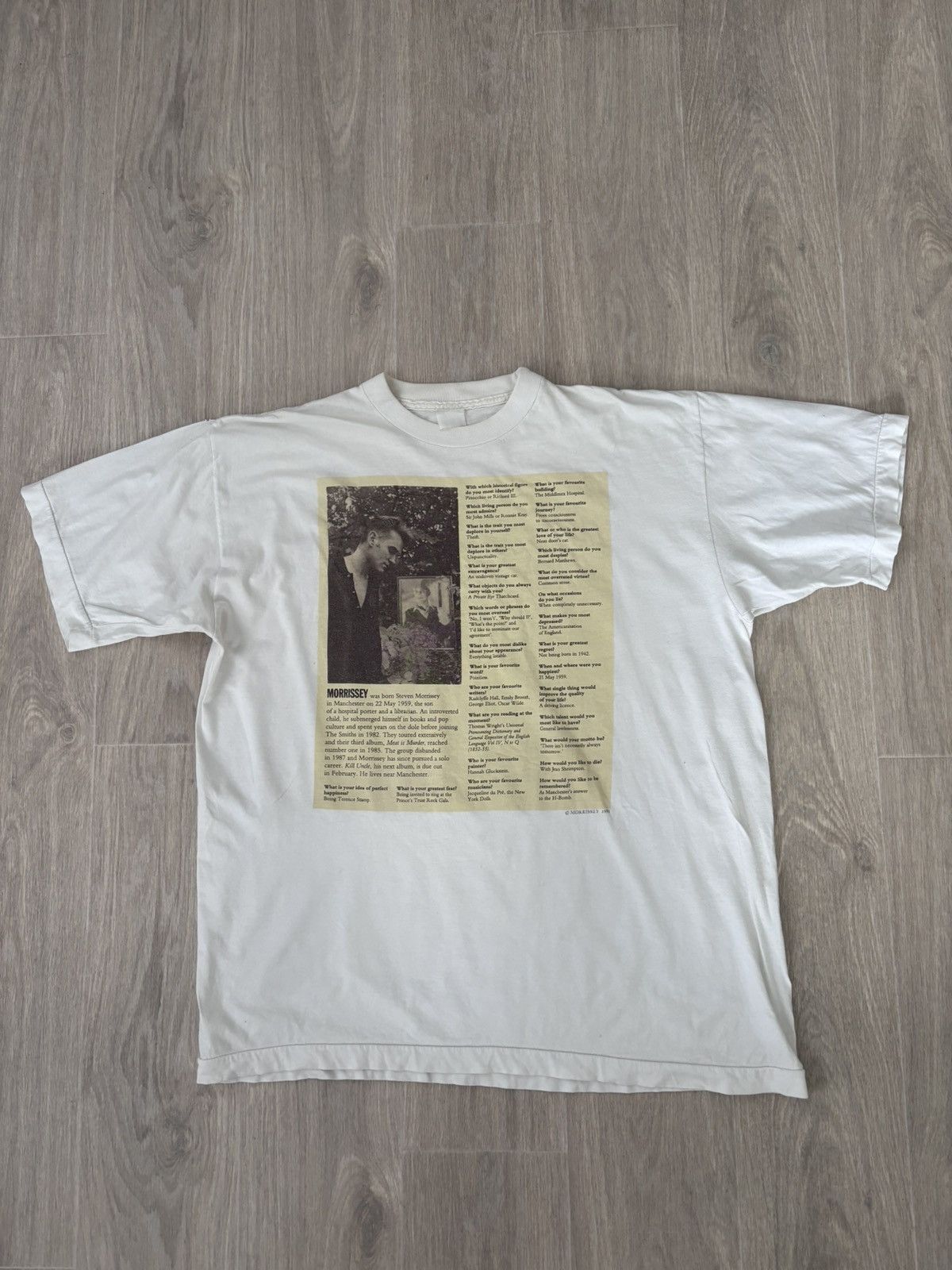 Vintage Vintage Morrisey 1991 very rare t shirt | Grailed