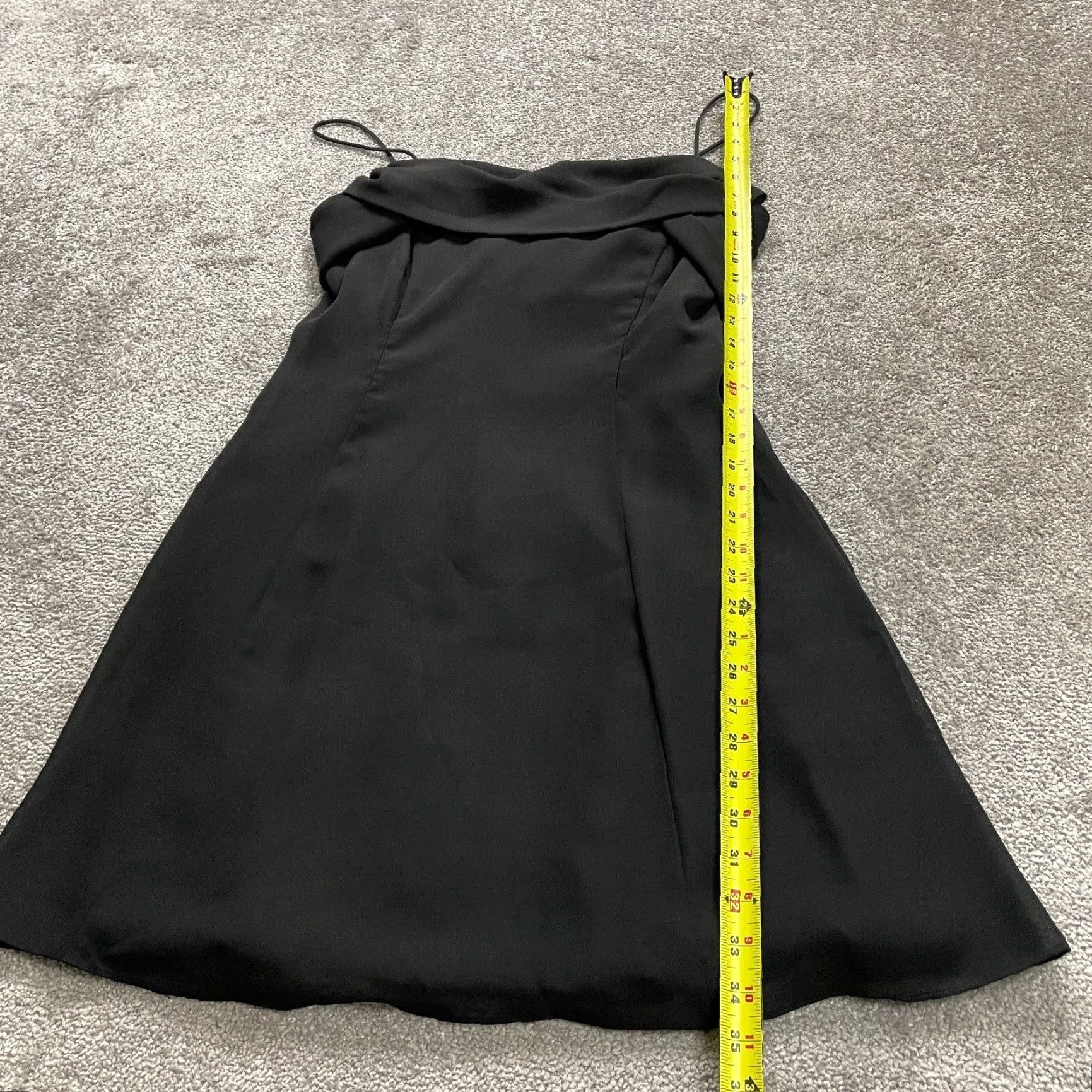 Vintage Betsy & Adam Vintage A-Line Dress Womens 14 Black Knee Length Back Bow Cocktail Dress Size XL / US 12-14 / IT 48-50 - 7 Thumbnail