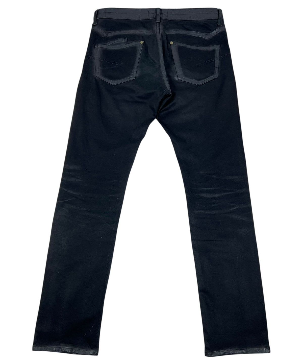 JACKROSE JACKROSE “maison” Black Waxed Pants Size US 33 - 2 Thumbnail